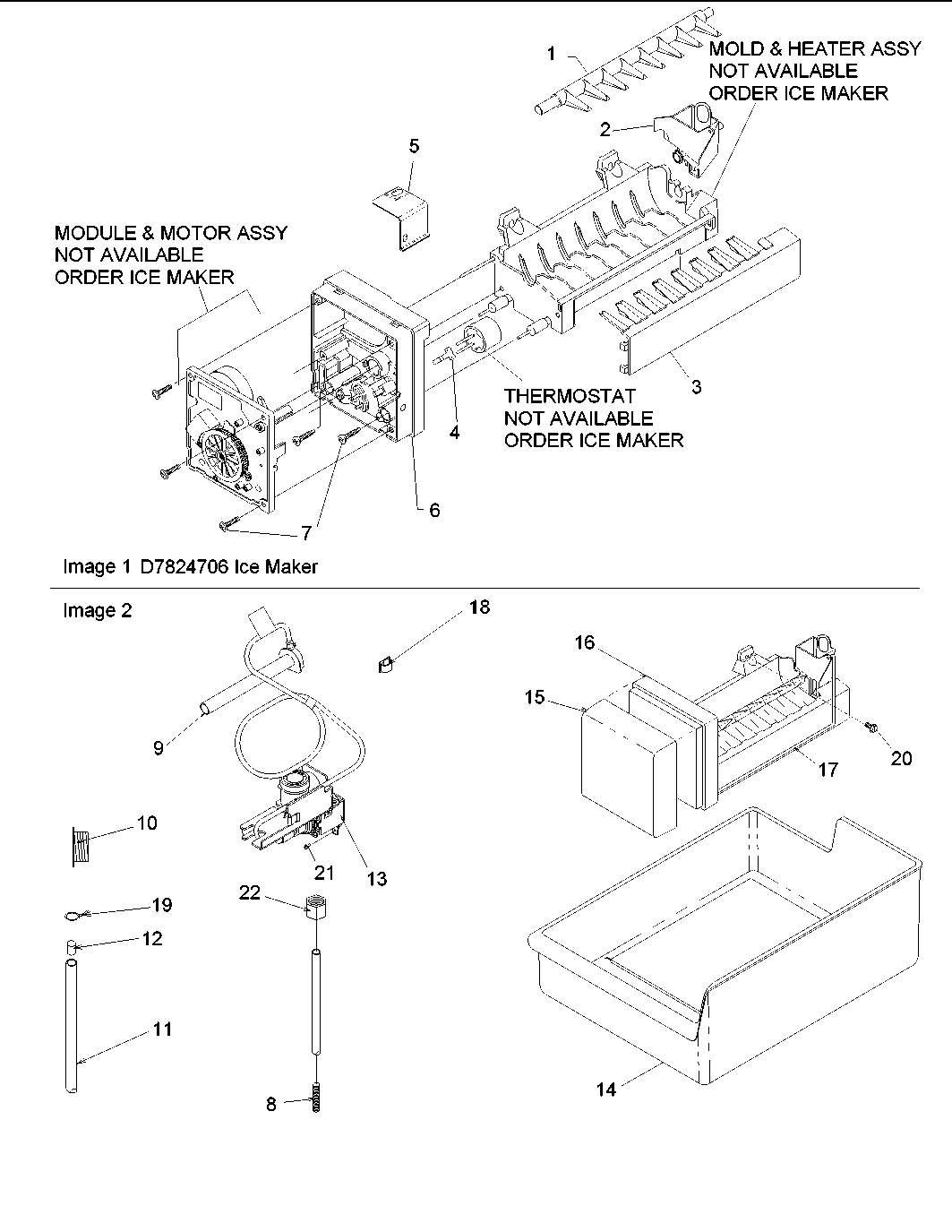 12 - OPTIONAL ICE MAKER IC10S R0156806