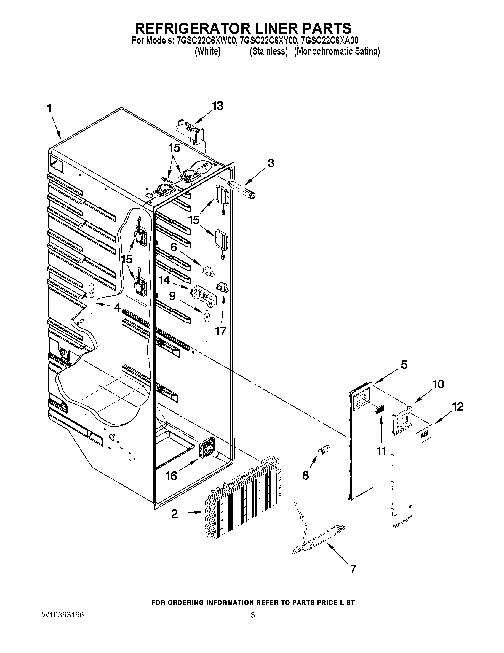 02 - REFRIGERATOR LINER PARTS