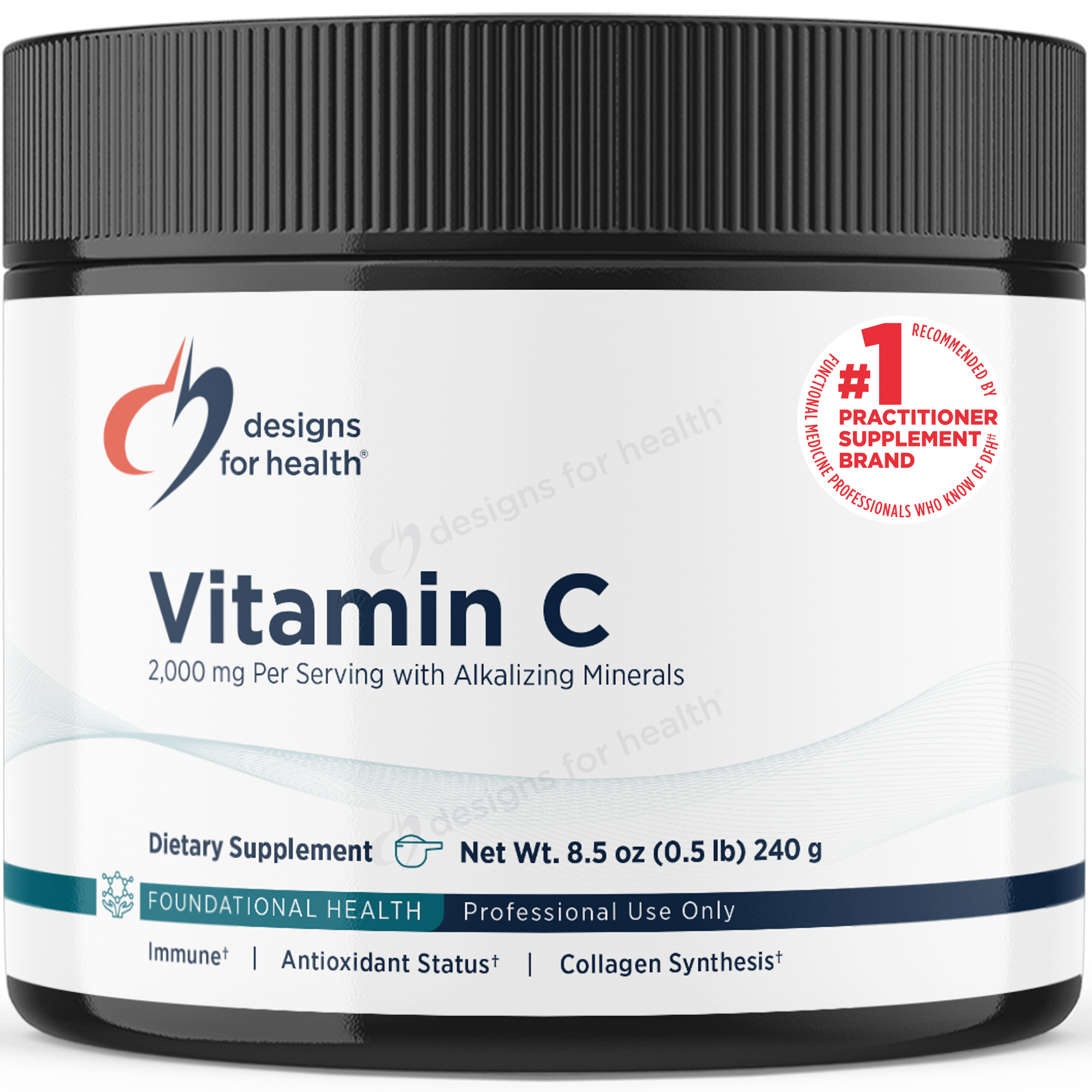 Vitamin C Buffered Powder Designs for Health supplement