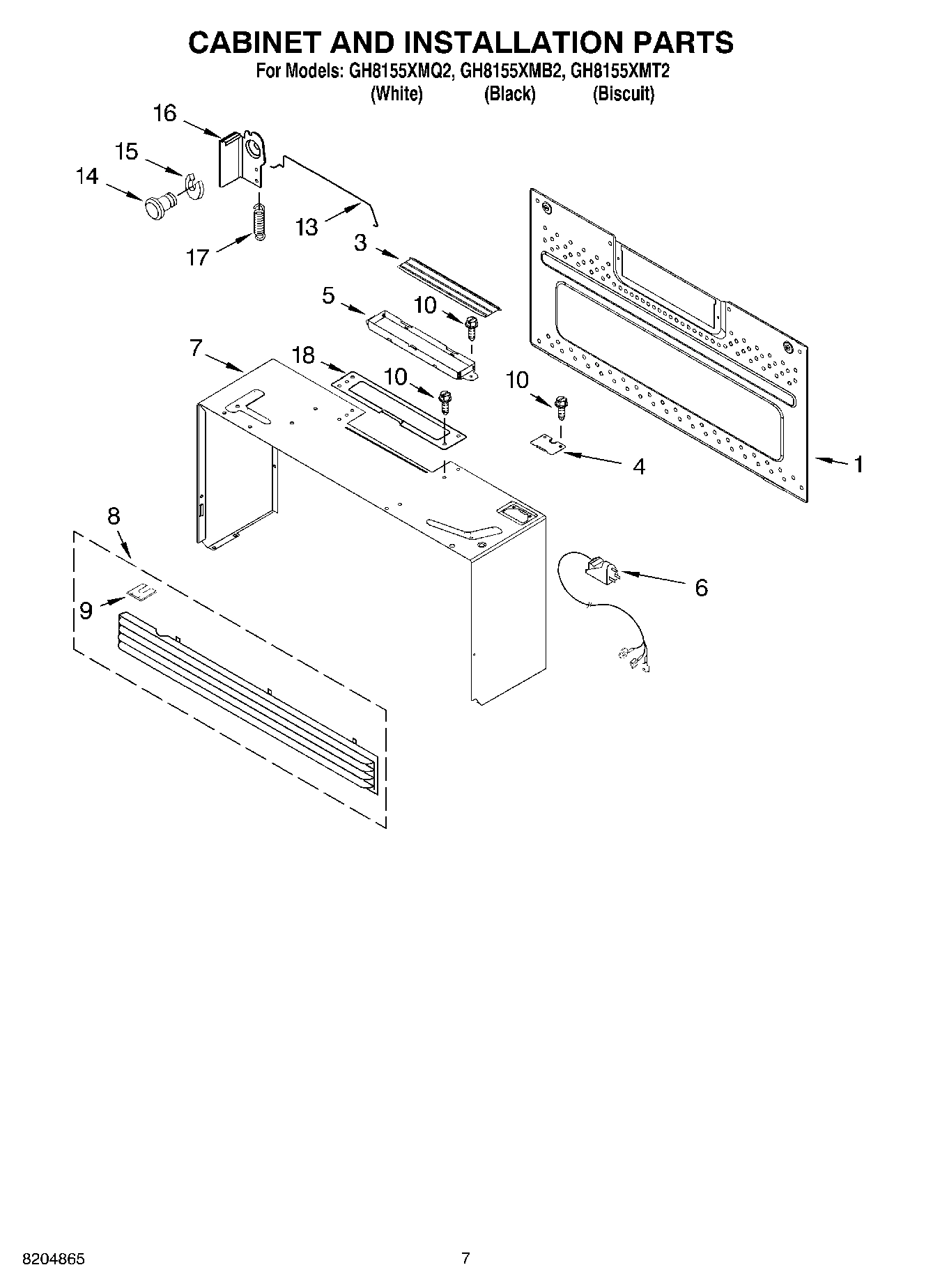 06 - CABINET AND INSTALLATION PARTS