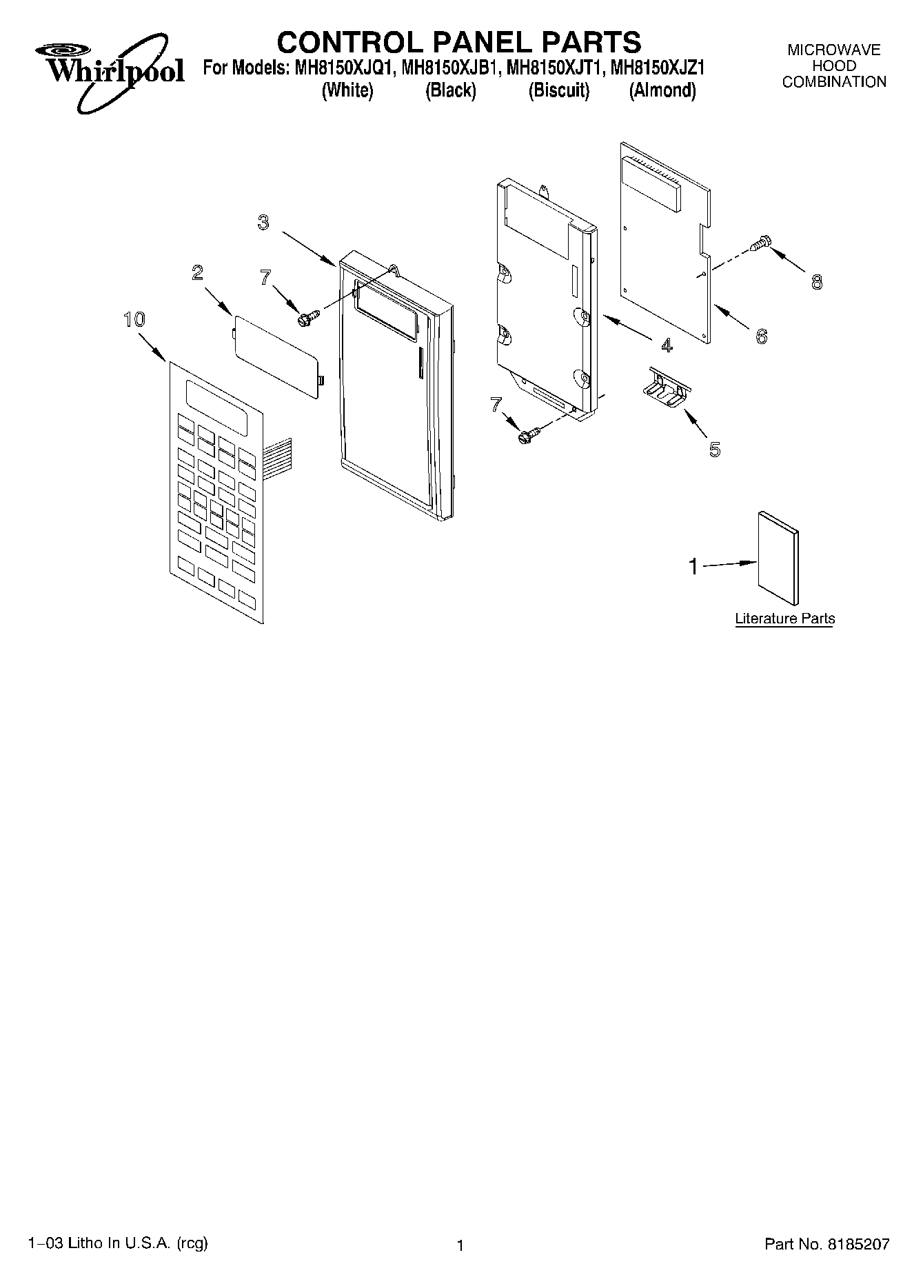 01 - CONTROL PANEL PARTS