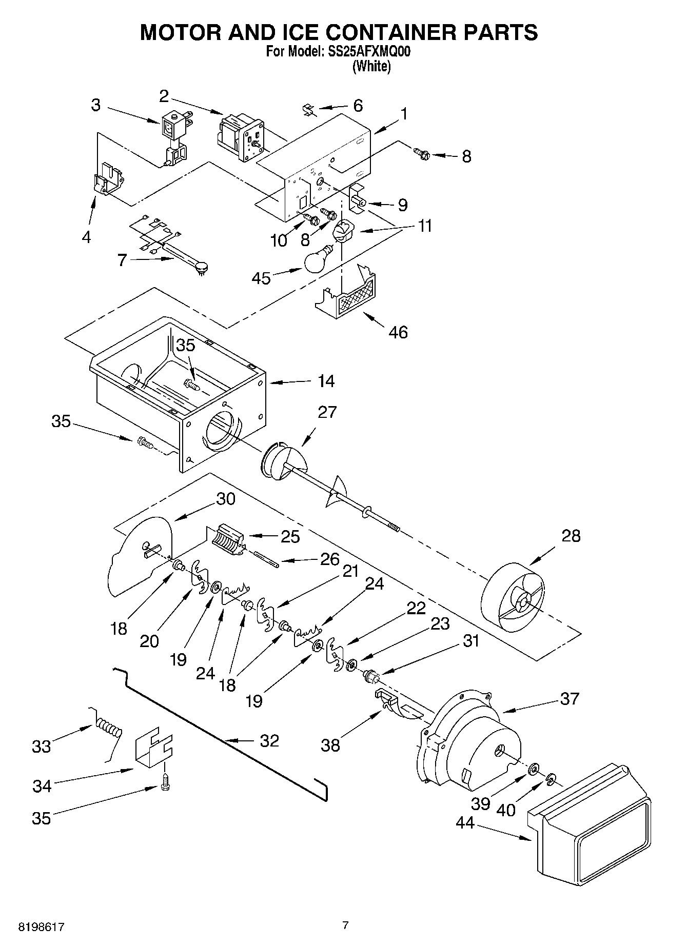 05 - MOTOR AND ICE CONTAINER PARTS