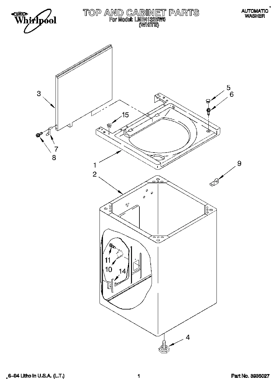 01 - TOP AND CABINET, LIT/OPTIONAL