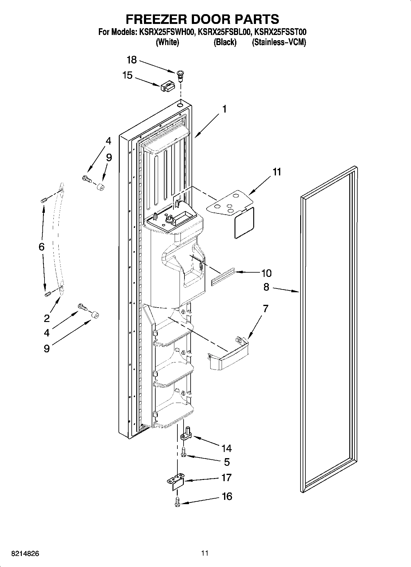 07 - FREEZER DOOR PARTS