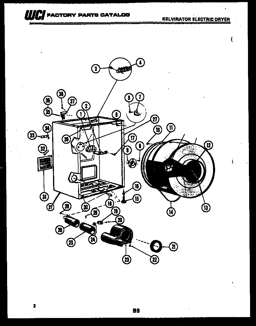 02 - CABINET, DRUM AND BLOWER HOUSING