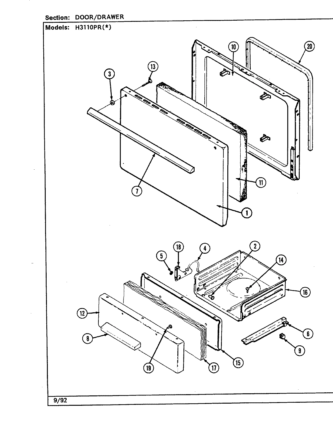 01 - DOOR/DRAWER (H3110PRx)