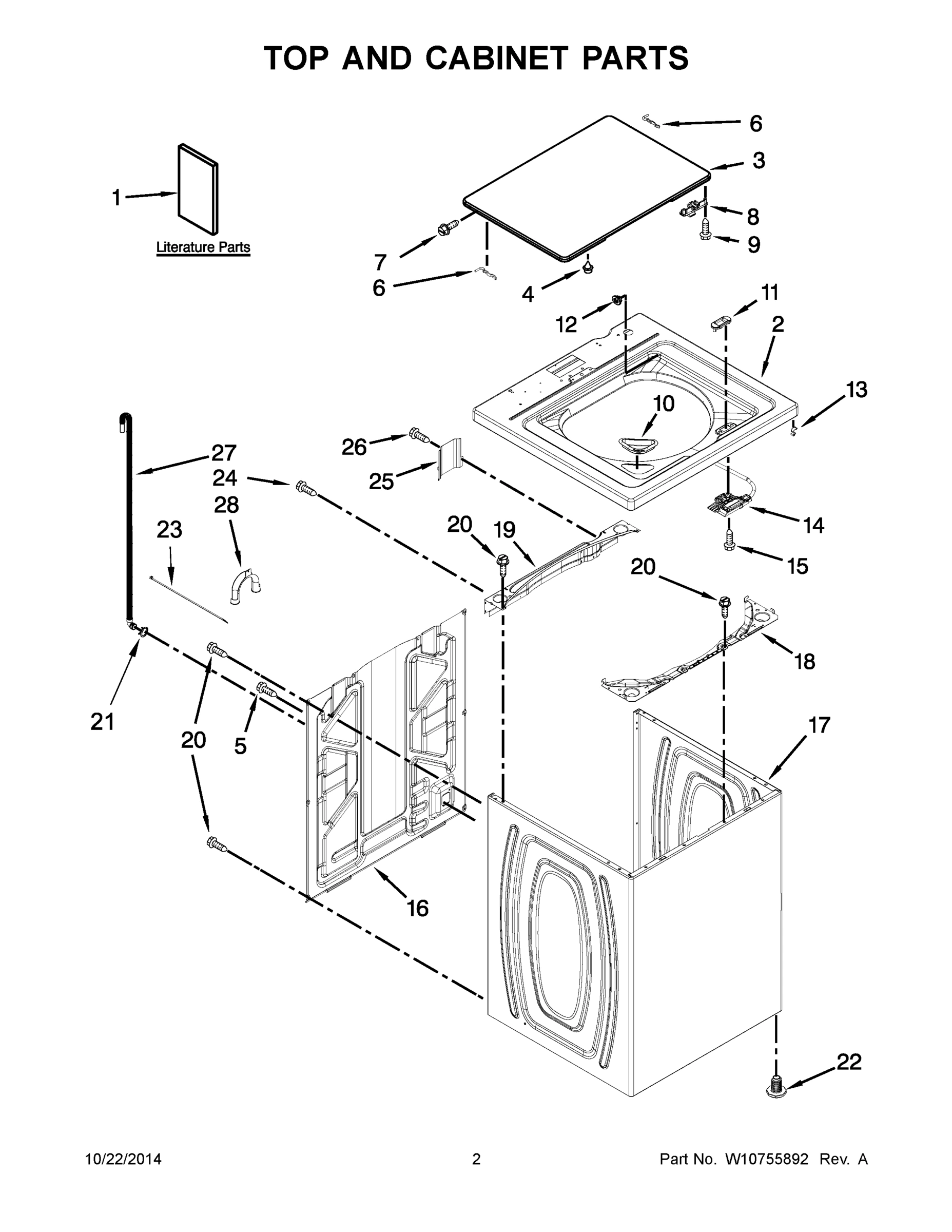 02 - TOP AND CABINET PARTS