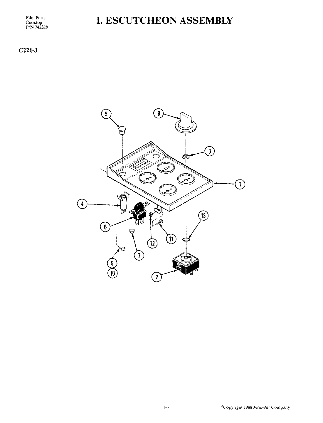 03 - ESCUTCHEON ASSEMBLY