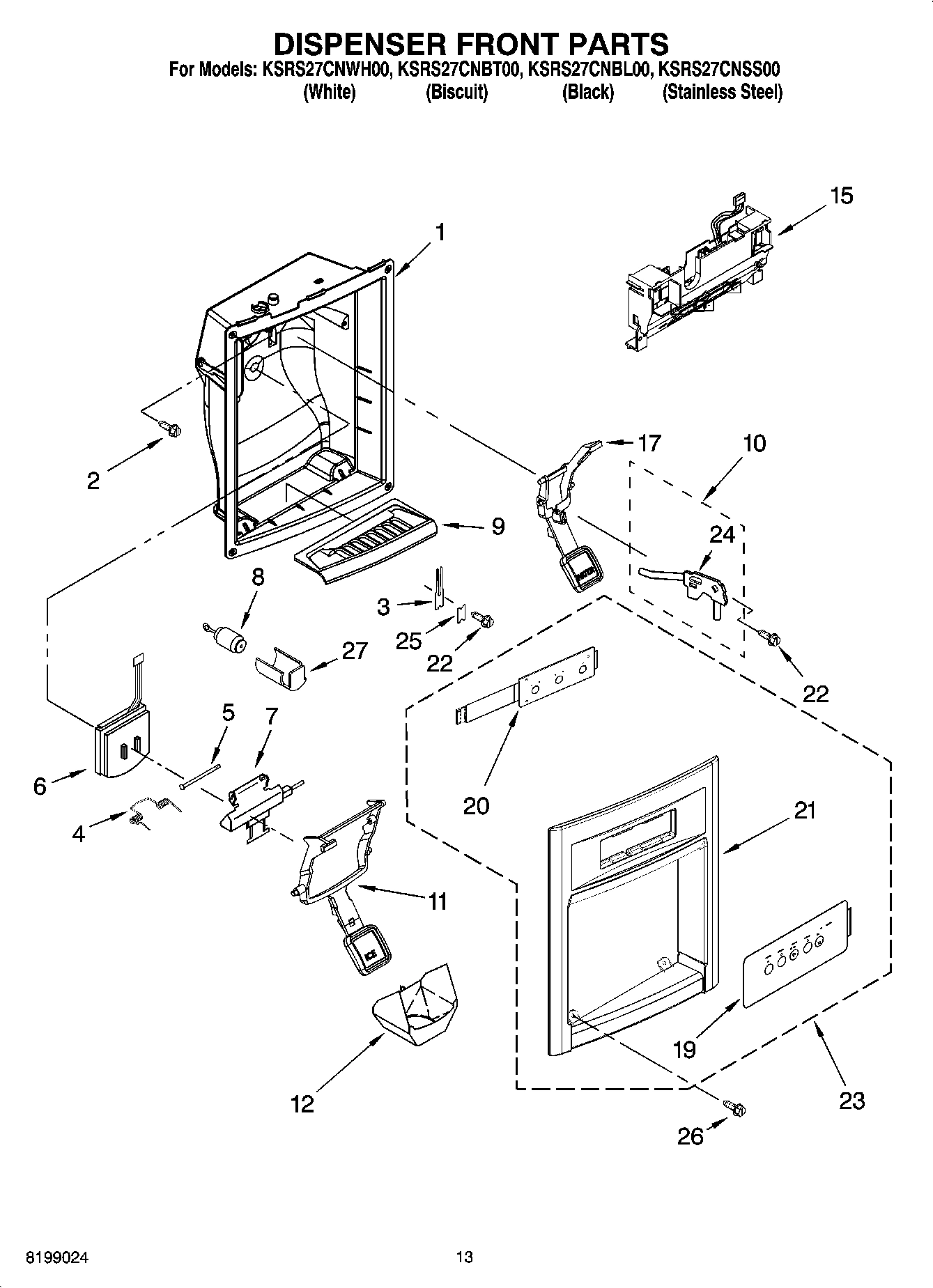 08 - DISPENSER FRONT PARTS