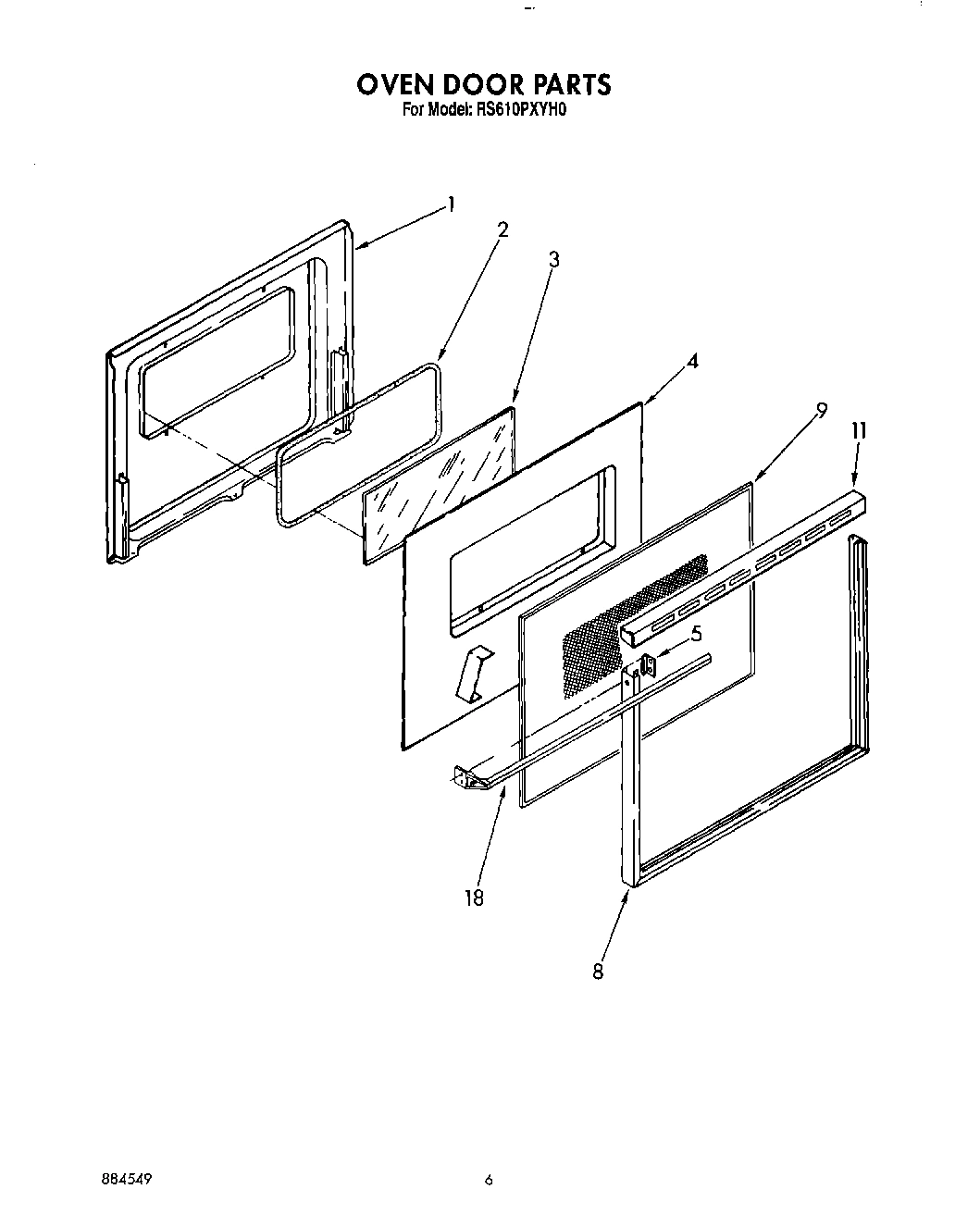 05 - OVEN DOOR, OPTIONAL