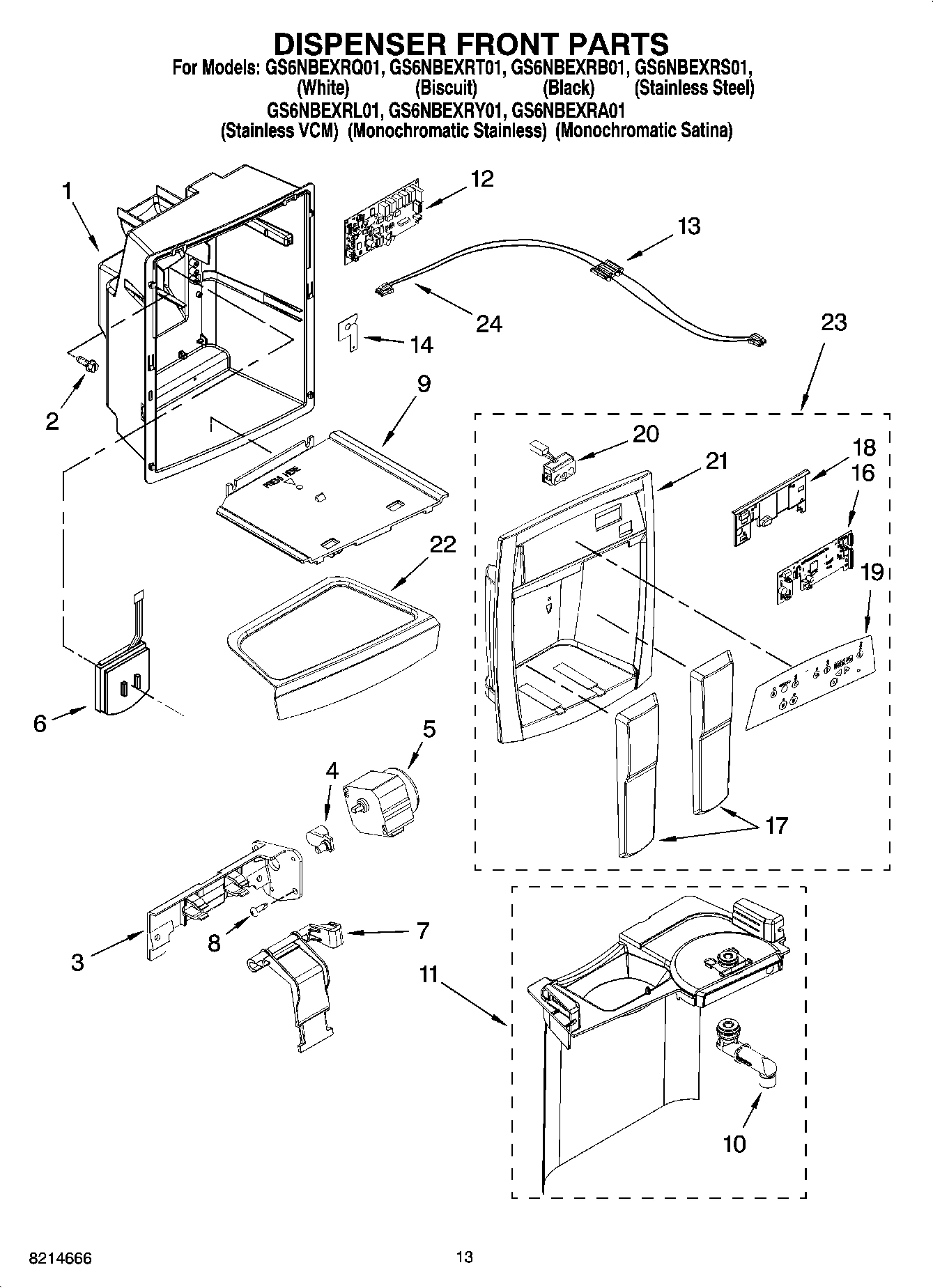 08 - DISPENSER FRONT PARTS