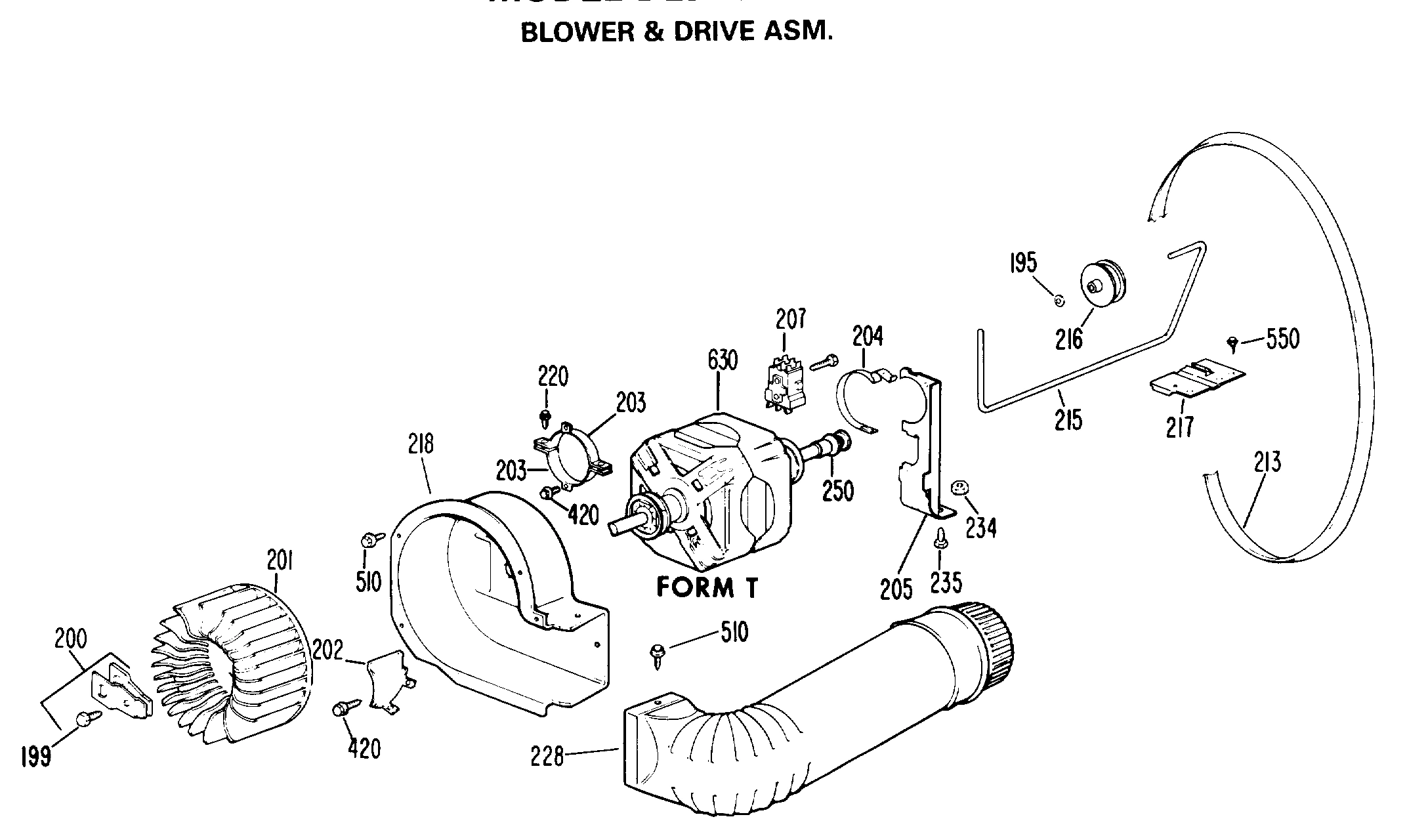 BLOWER & DRIVE ASM.
