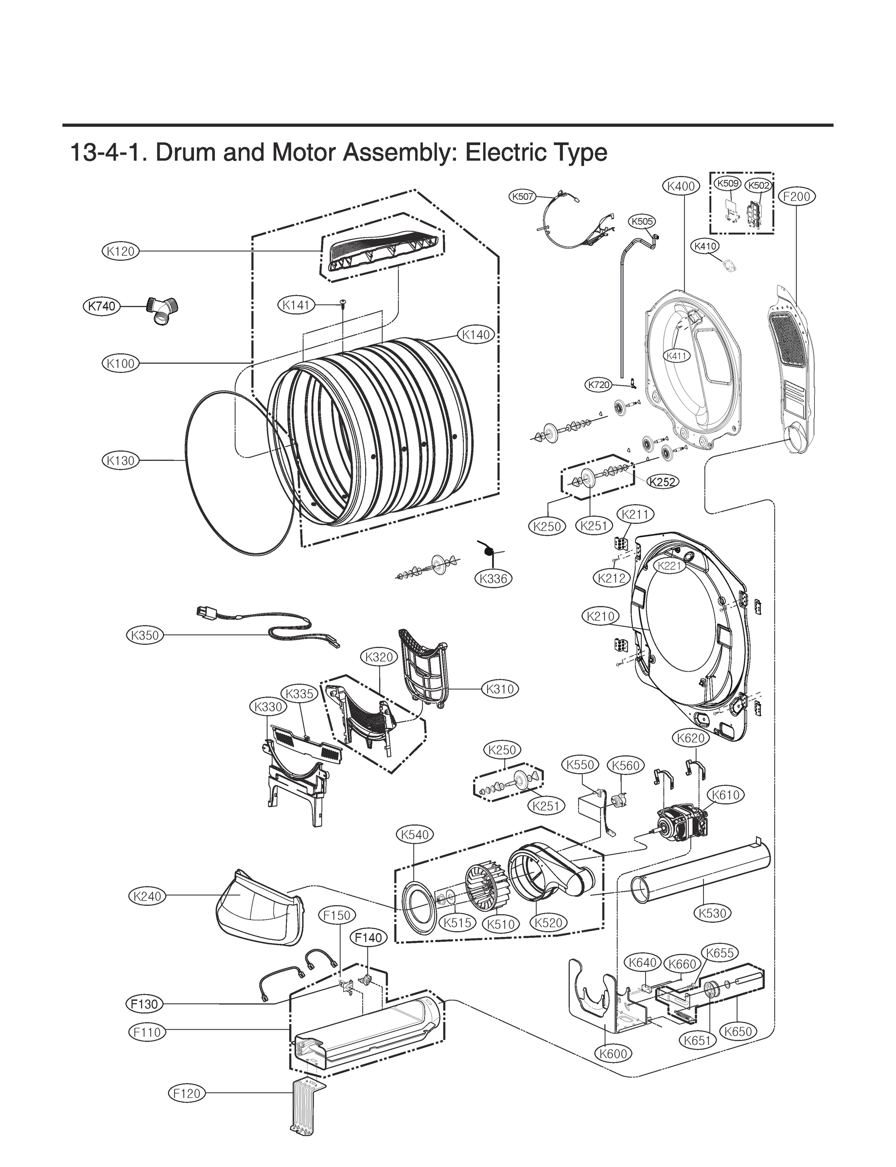DRUM AND MOTOR ASSEMBLY