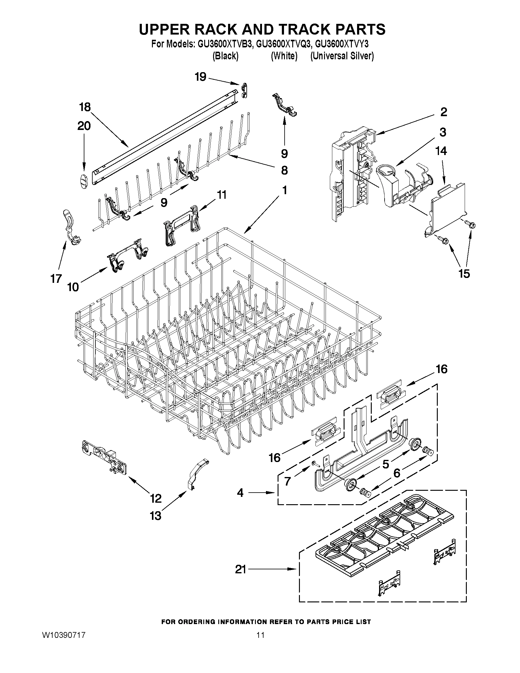 09 - UPPER RACK AND TRACK PARTS