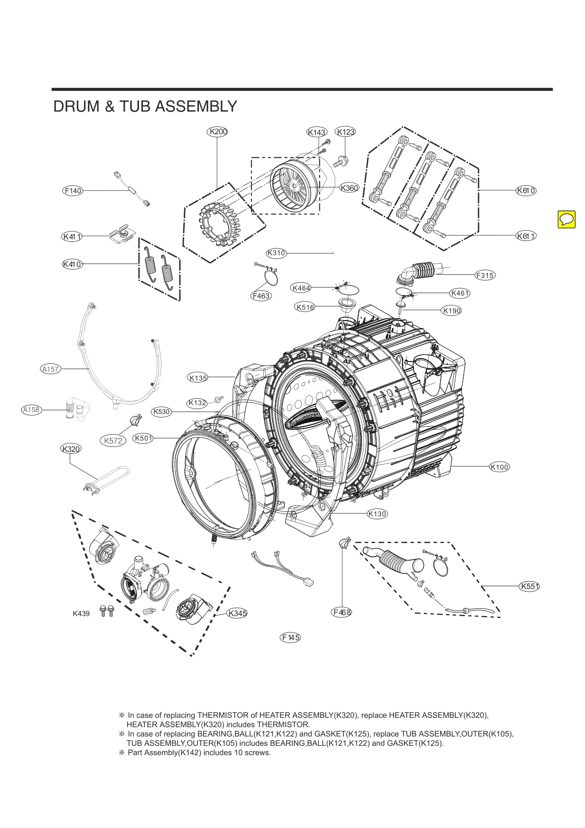 DRUM & TUB ASSEMBLY