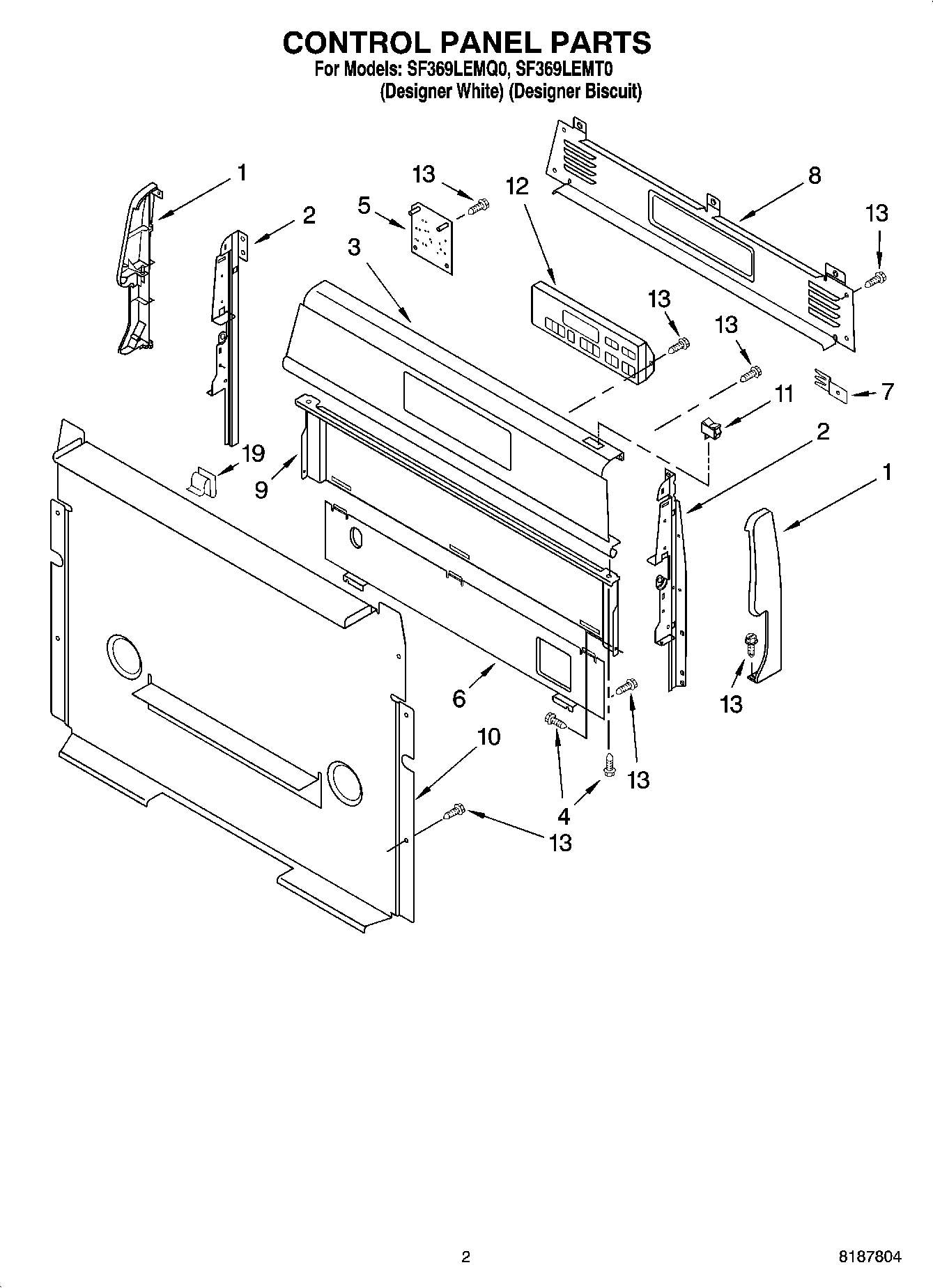 02 - CONTROL PANEL PARTS