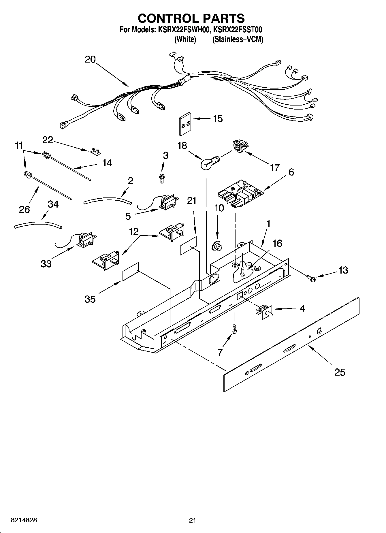 12 - CONTROL PARTS, OPTIONAL PARTS (NOT INCLUDED)
