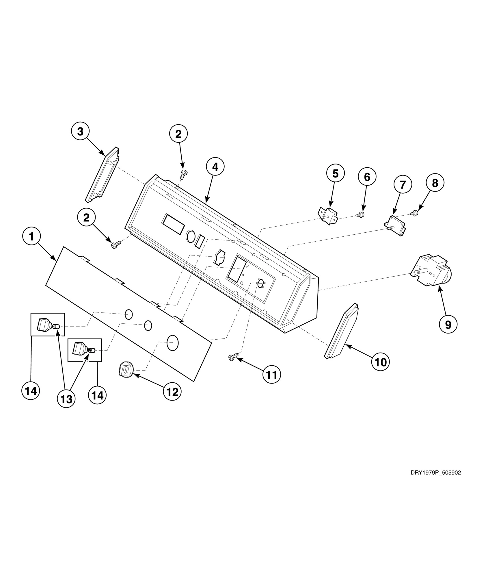 Graphic Panel, Control Hood and Controls (Drawing 3 of 5)