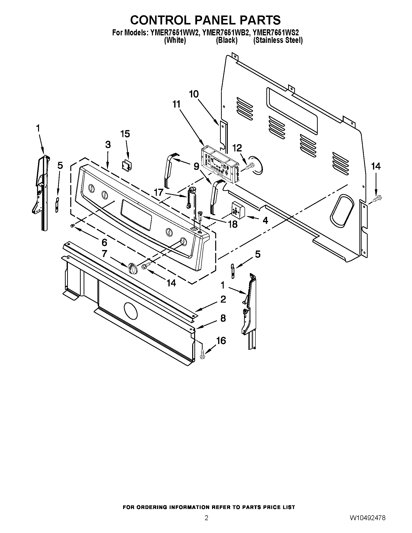 02 - CONTROL PANEL PARTS