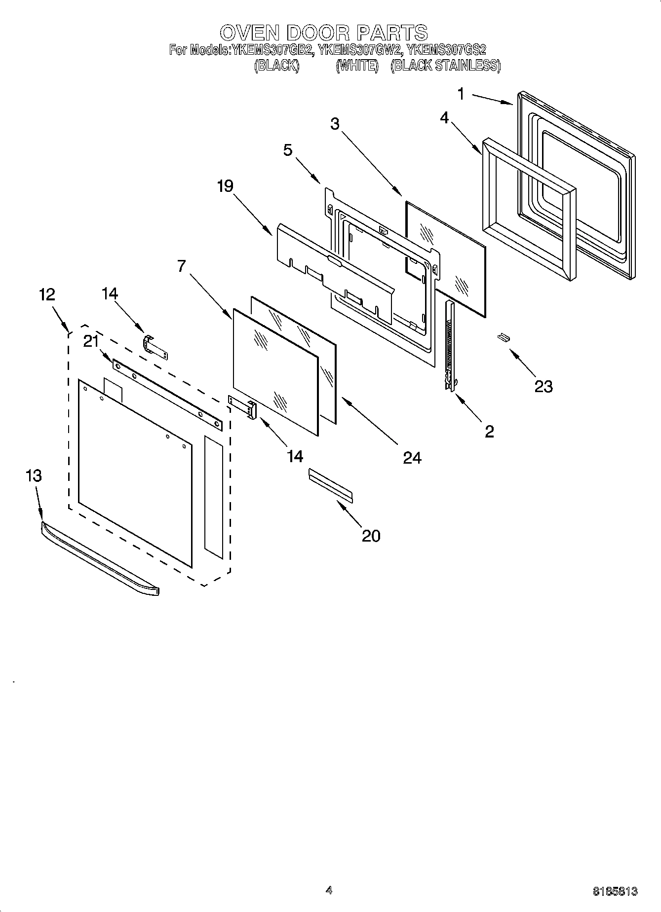 03 - OVEN DOOR PARTS