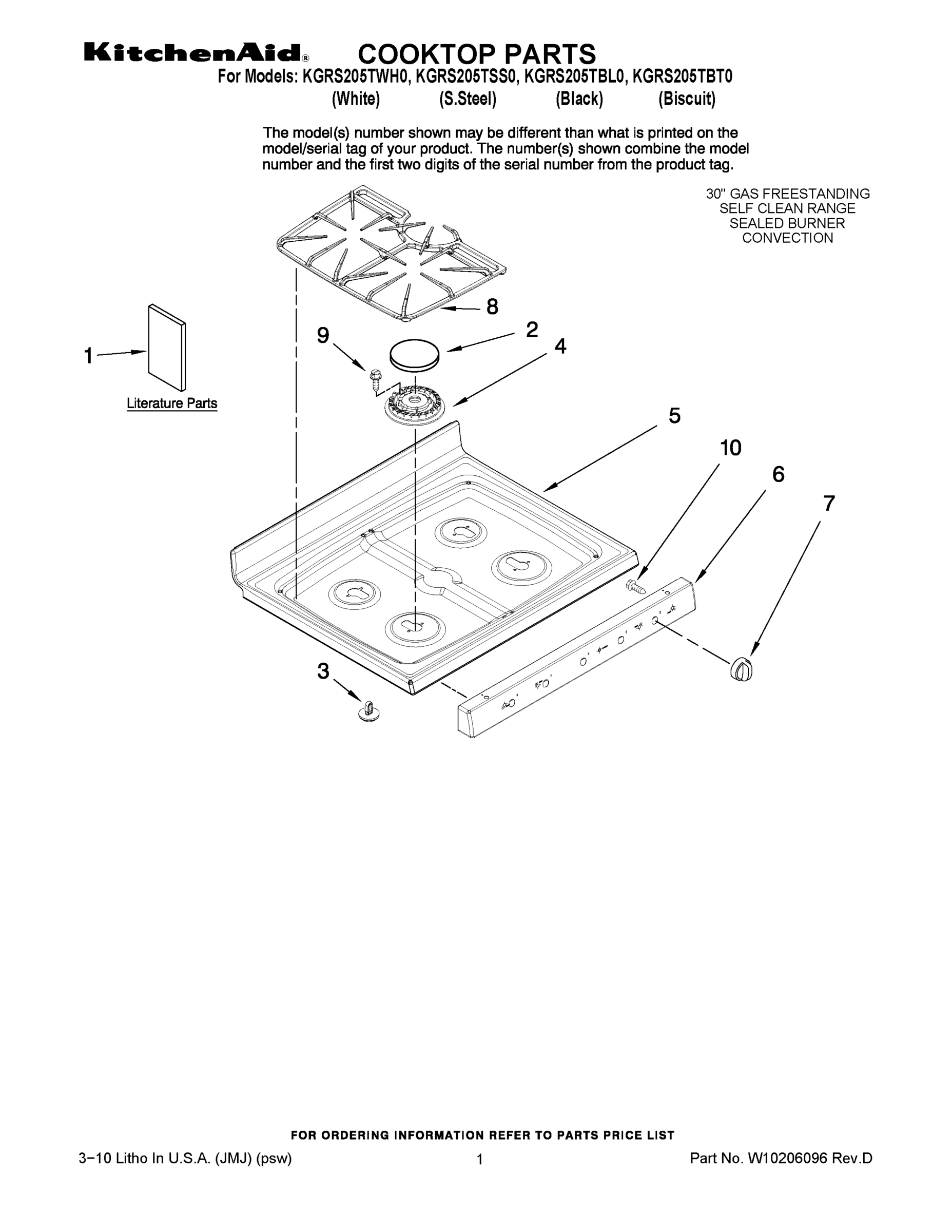 01 - COOKTOP PARTS
