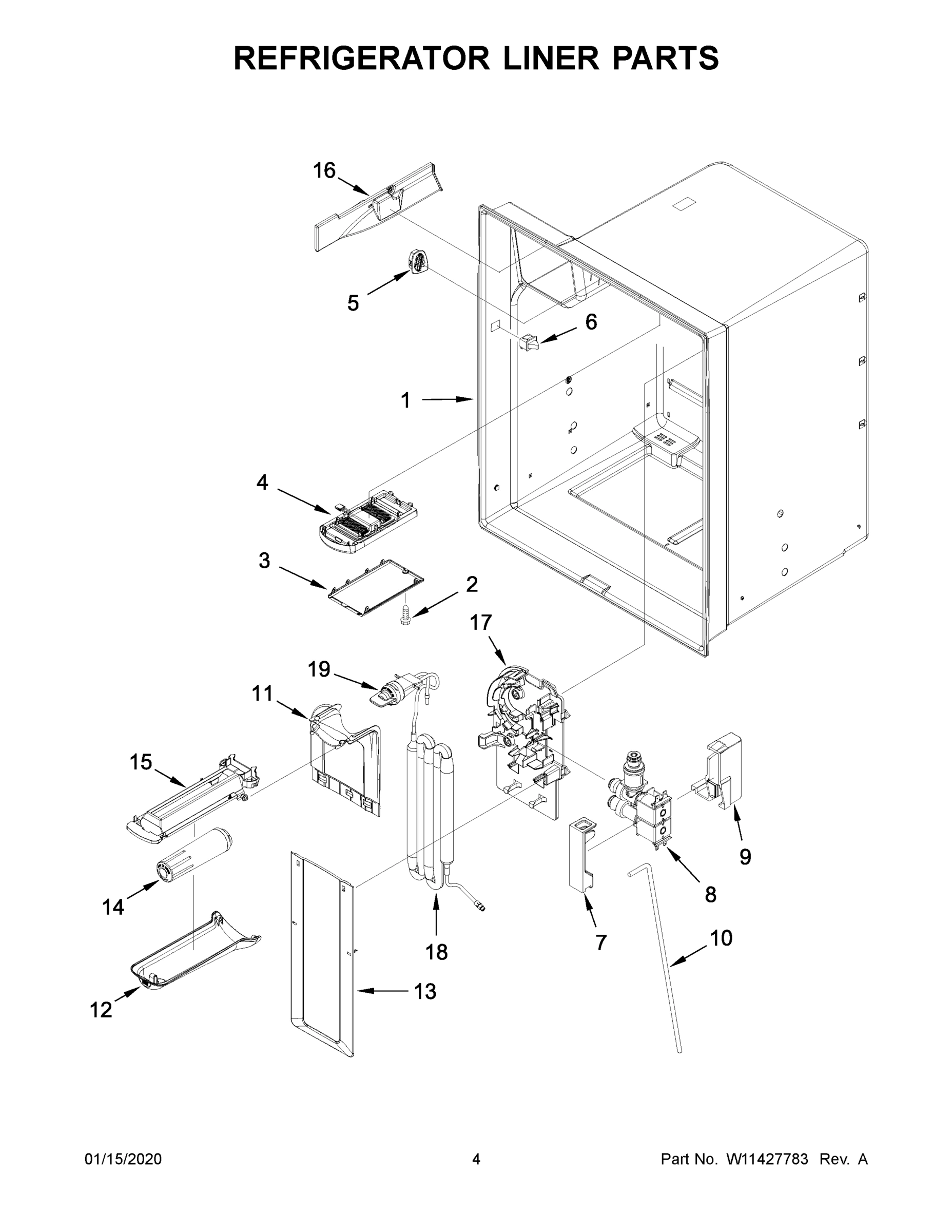 03 - REFRIGERATOR LINER PARTS