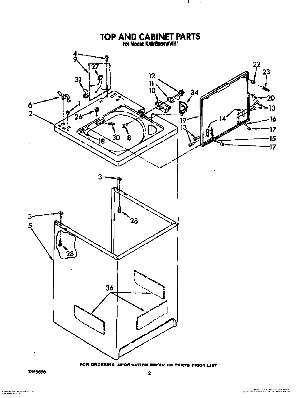 02 - TOP AND CABINET, LIT/OPTIONAL