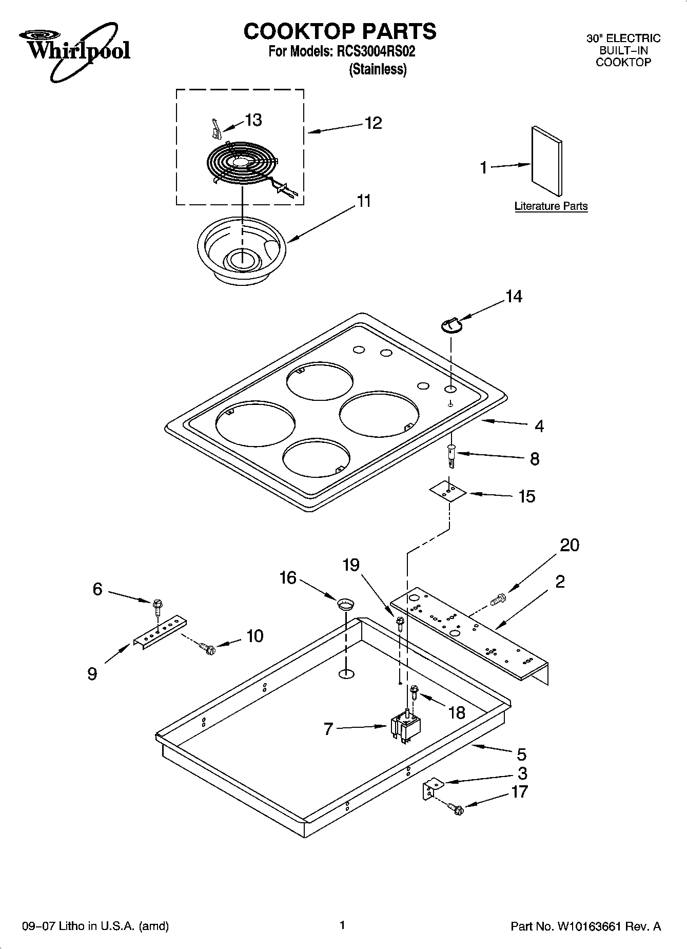 01 - COOKTOP PARTS