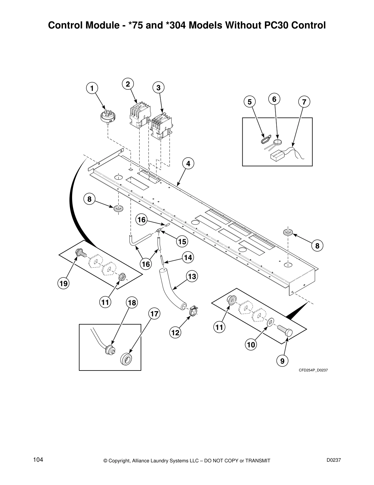 Control Module - *75 and *304 Models Without PC30 Control