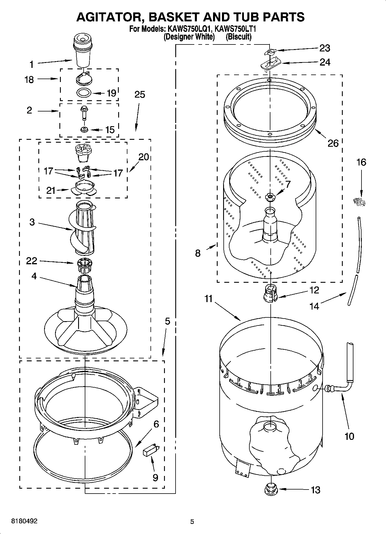 03 - AGITATOR, BASKET AND TUB PARTS