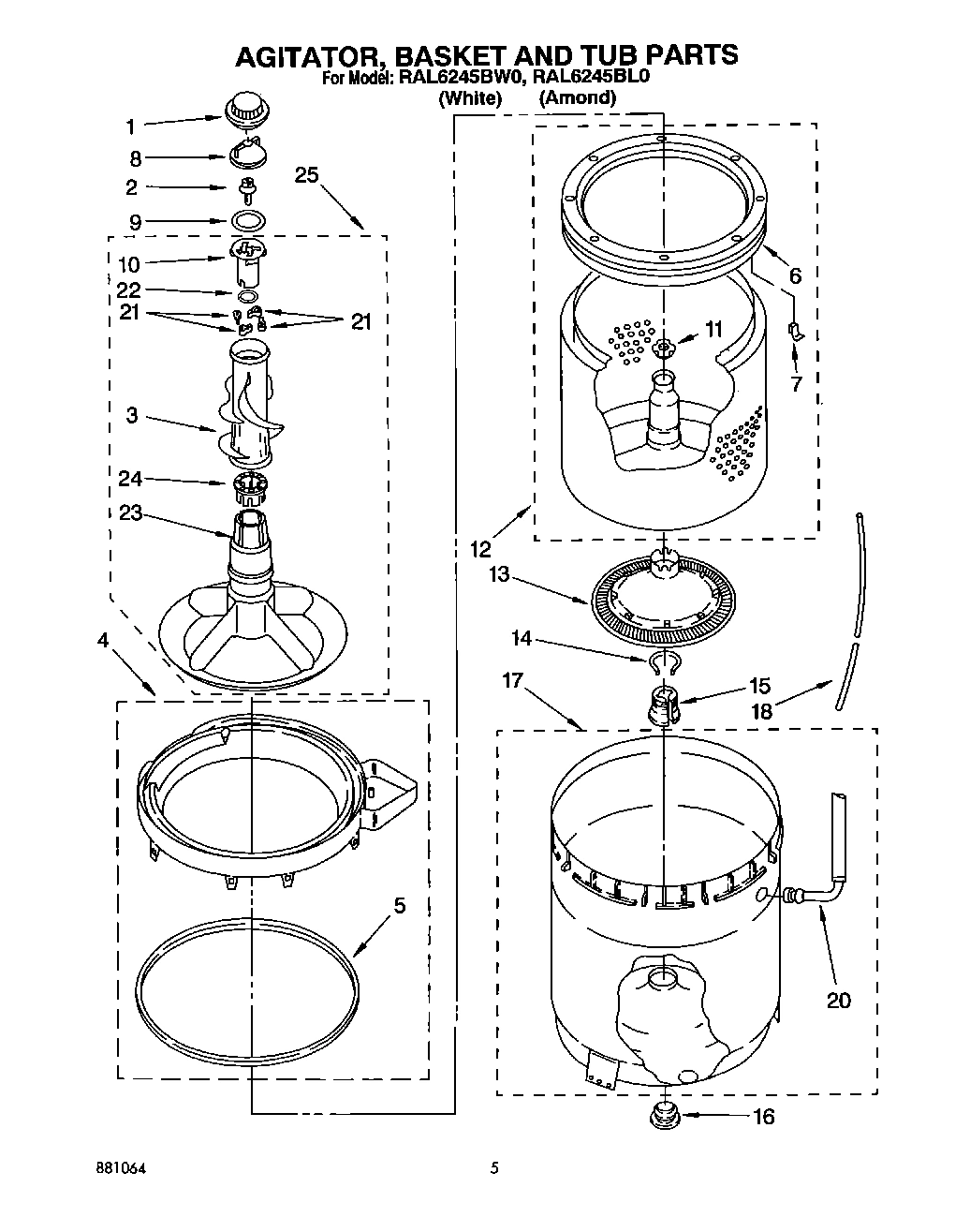 03 - AGITATOR, BASKET AND TUB