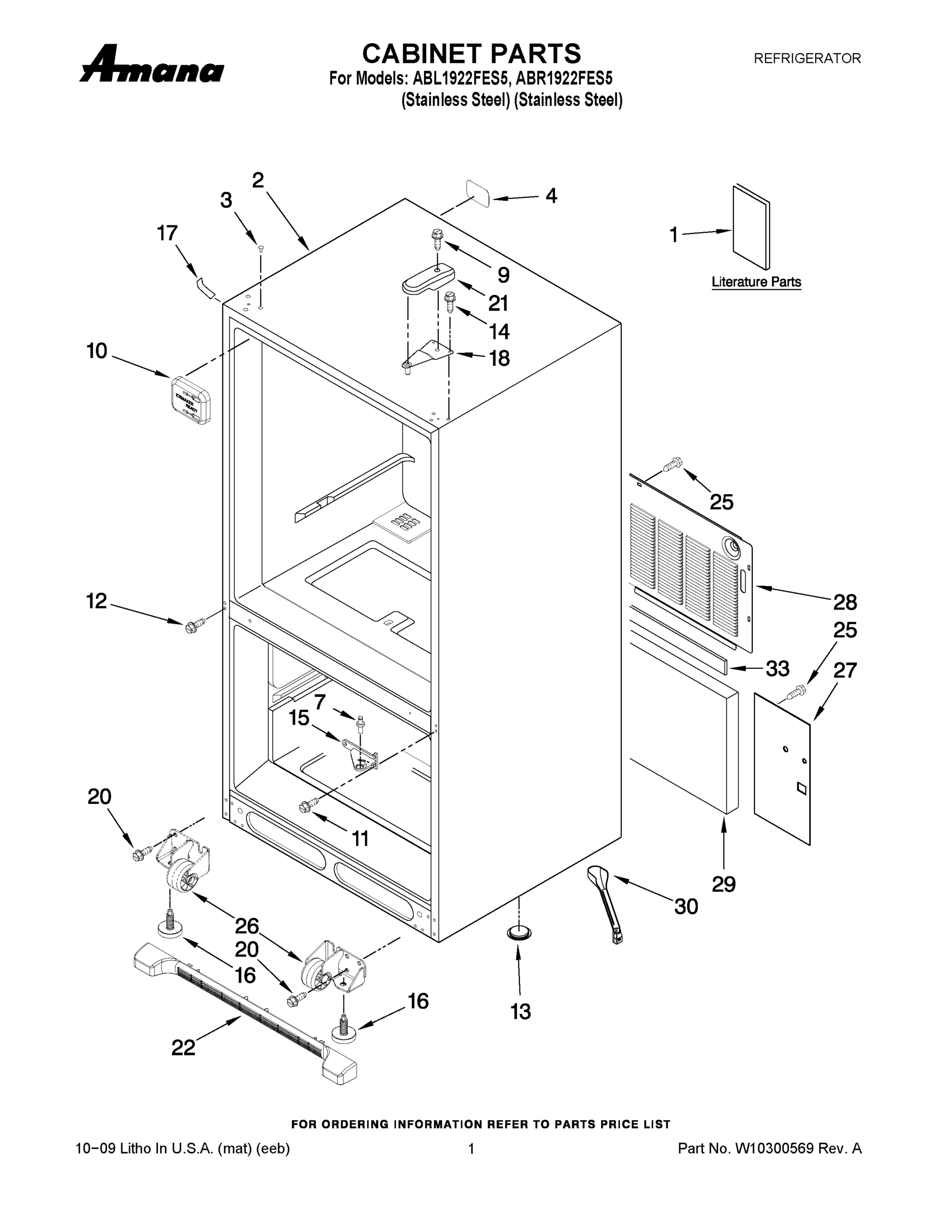 01 - CABINET PARTS
