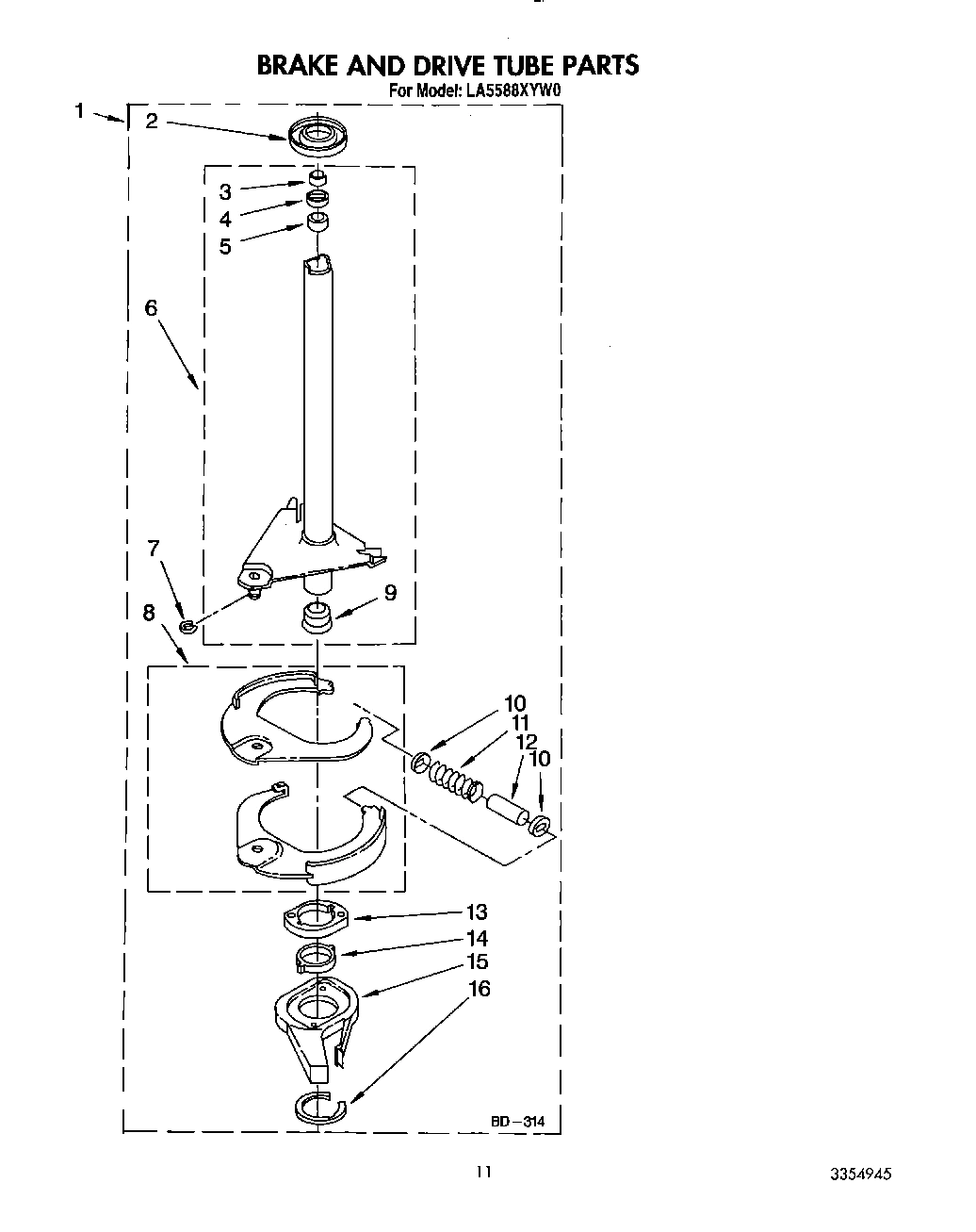 10 - BRAKE AND DRIVE TUBE