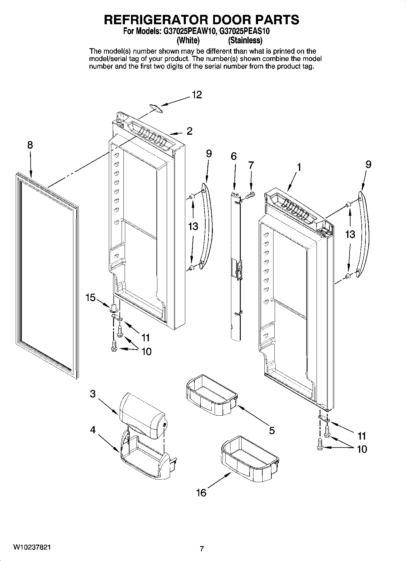 04 - REFRIGERATOR DOOR PARTS