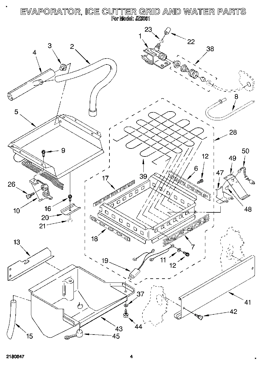 03 - EVAPORATOR, ICE CUTTER GRID AND WATER
