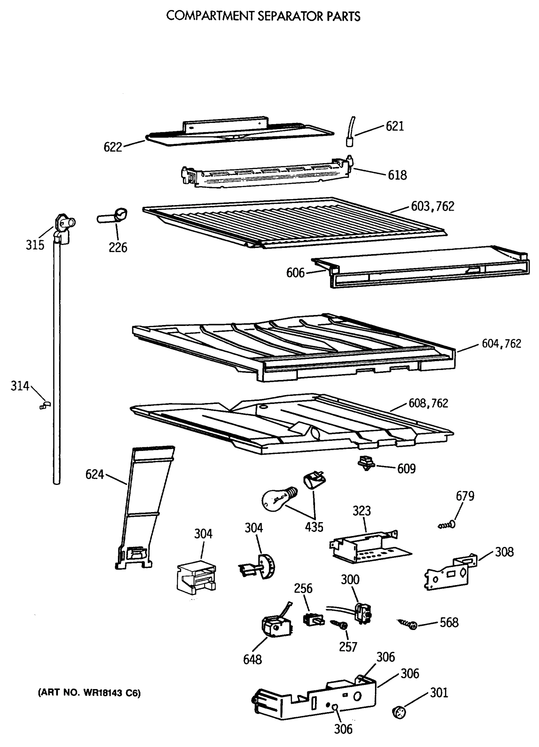 COMPARTMENT SEPARATOR PARTS