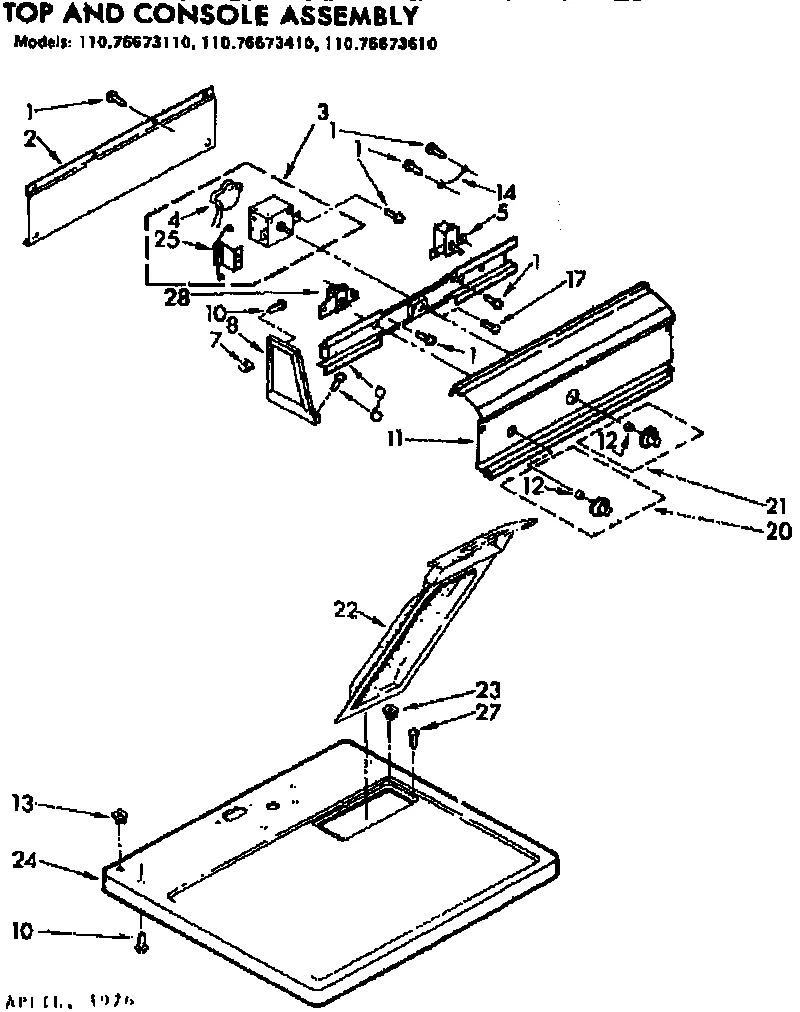 TOP AND CONSOLE ASSEMBLY