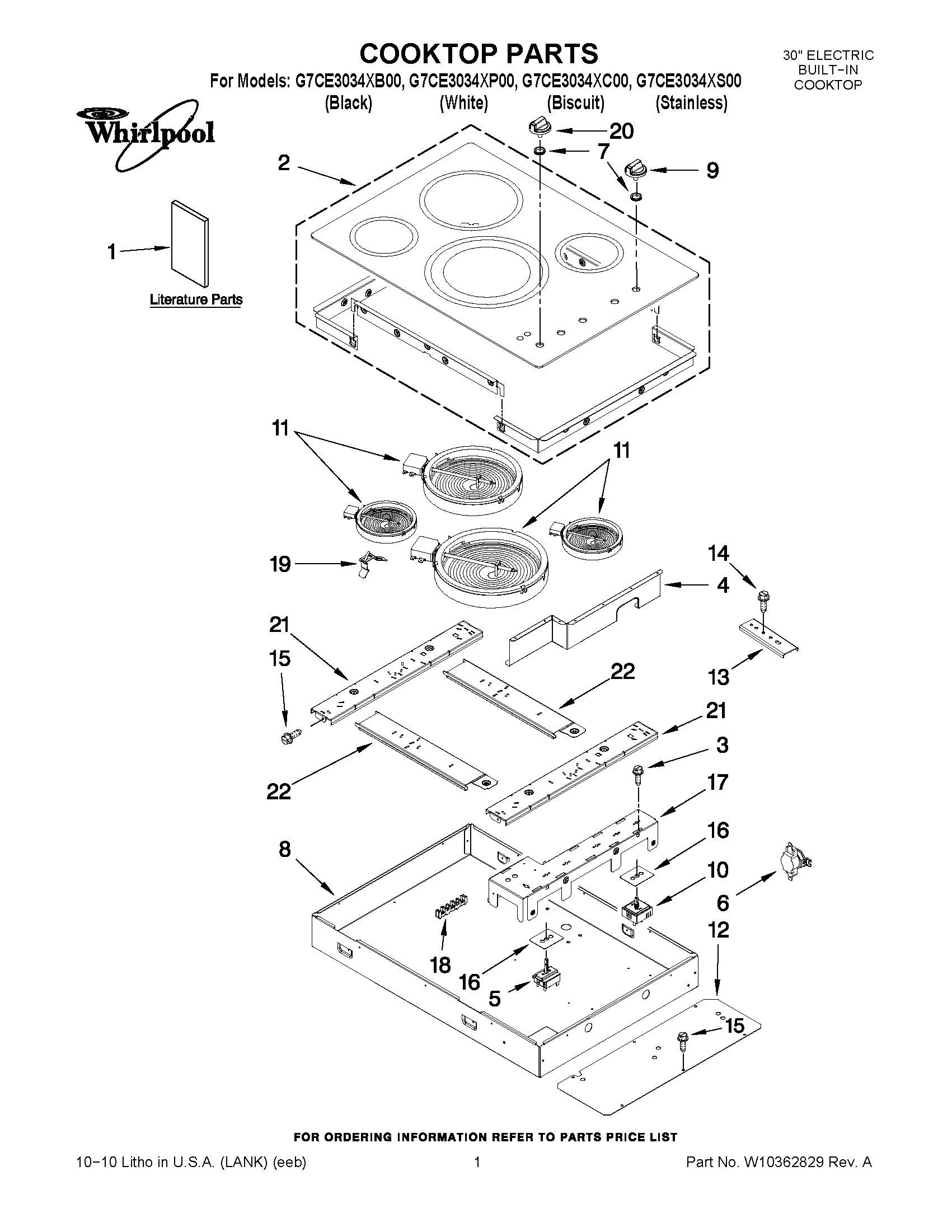 01 - COOKTOP PARTS