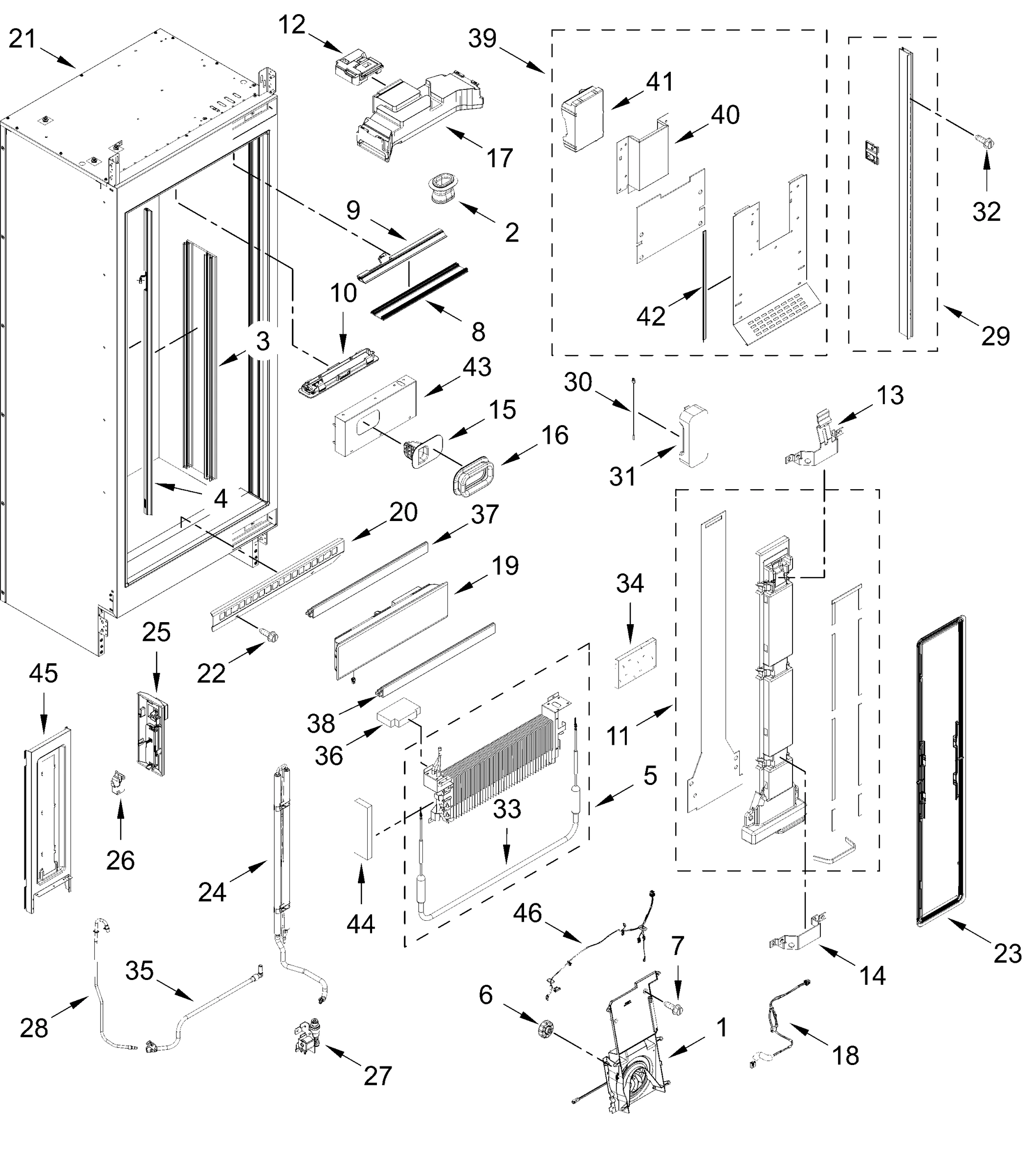 REFRIGERATOR LINER PARTS