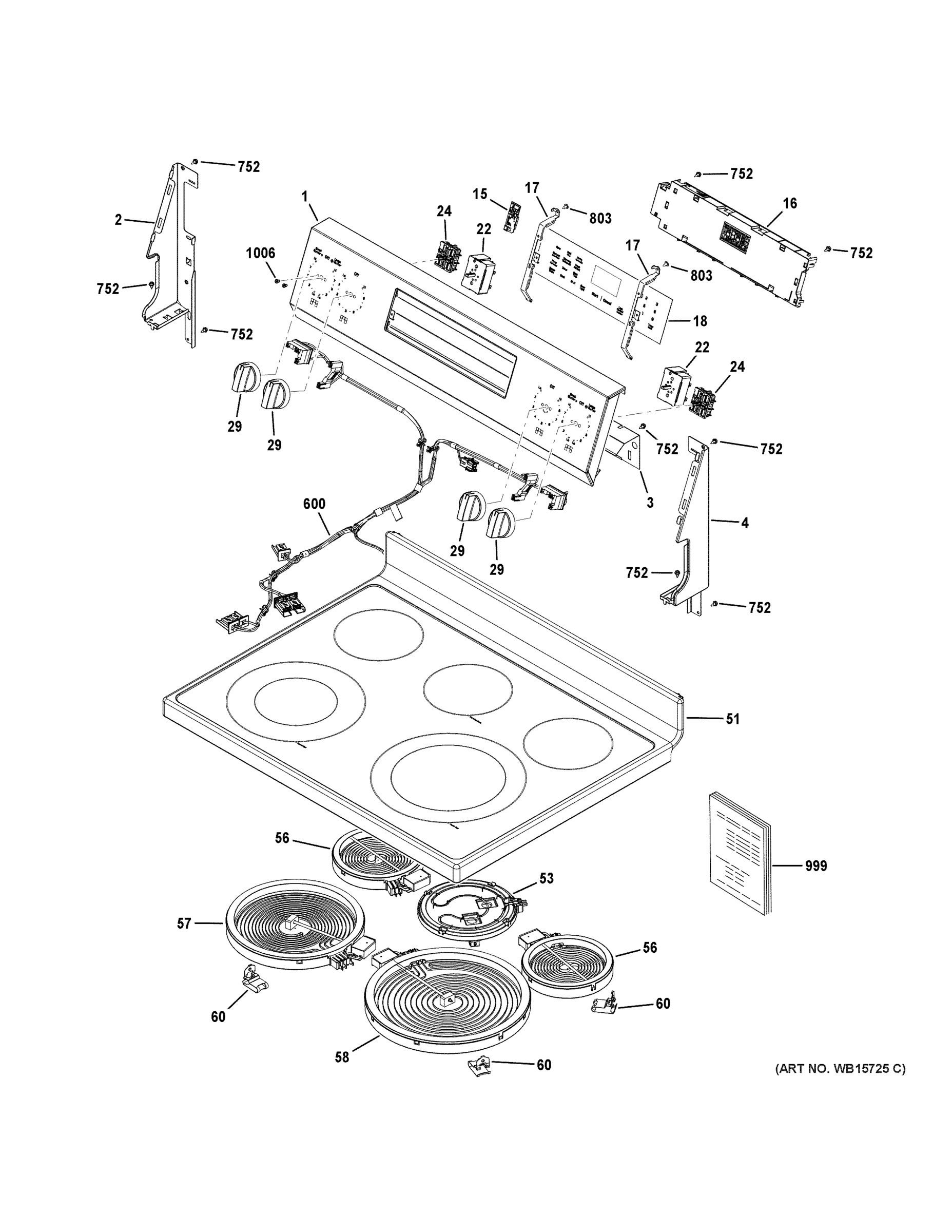 CONTROL PANEL & COOKTOP