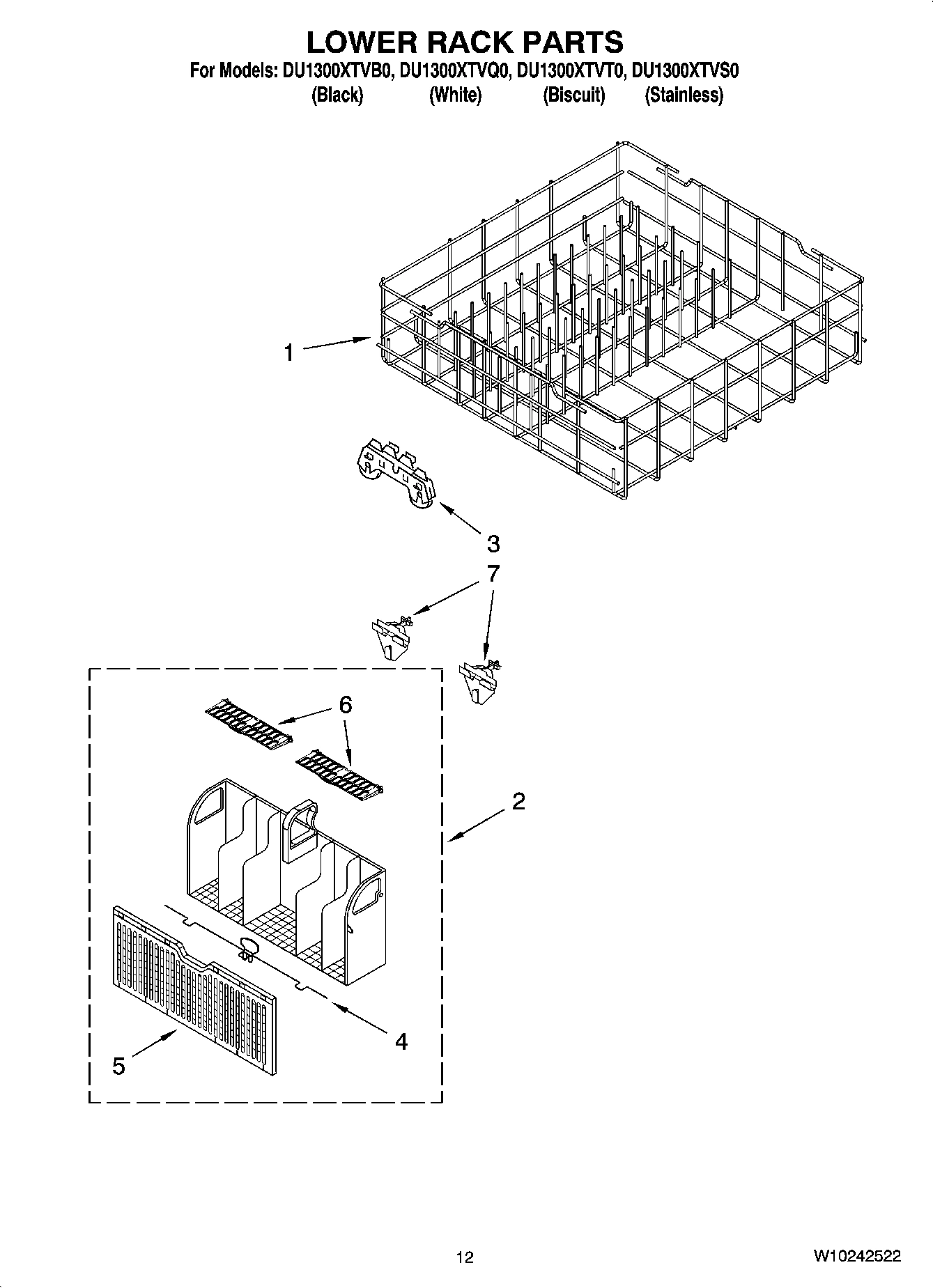 10 - LOWER RACK PARTS