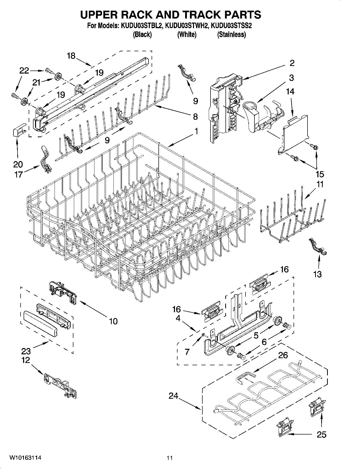 09 - UPPER RACK AND TRACK PARTS