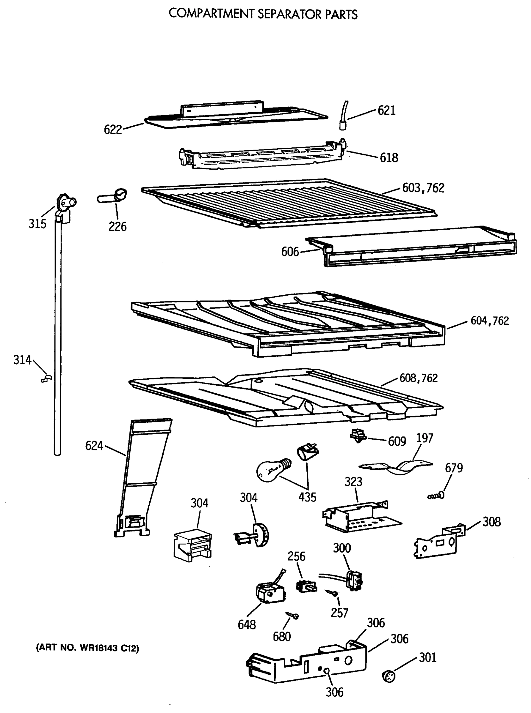 COMPARTMENT SEPARATOR PARTS