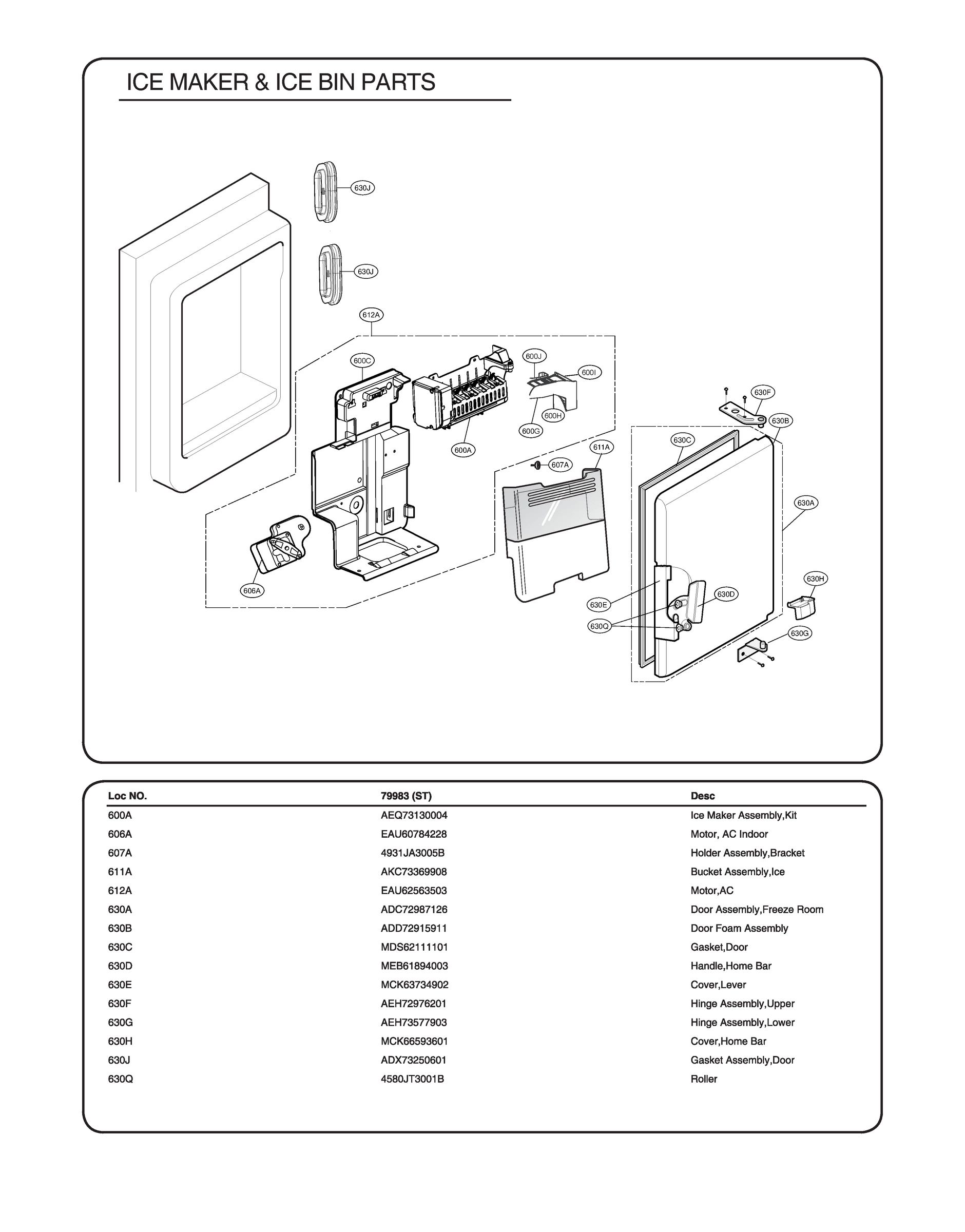 ICEMAKER & ICE BIN PARTS