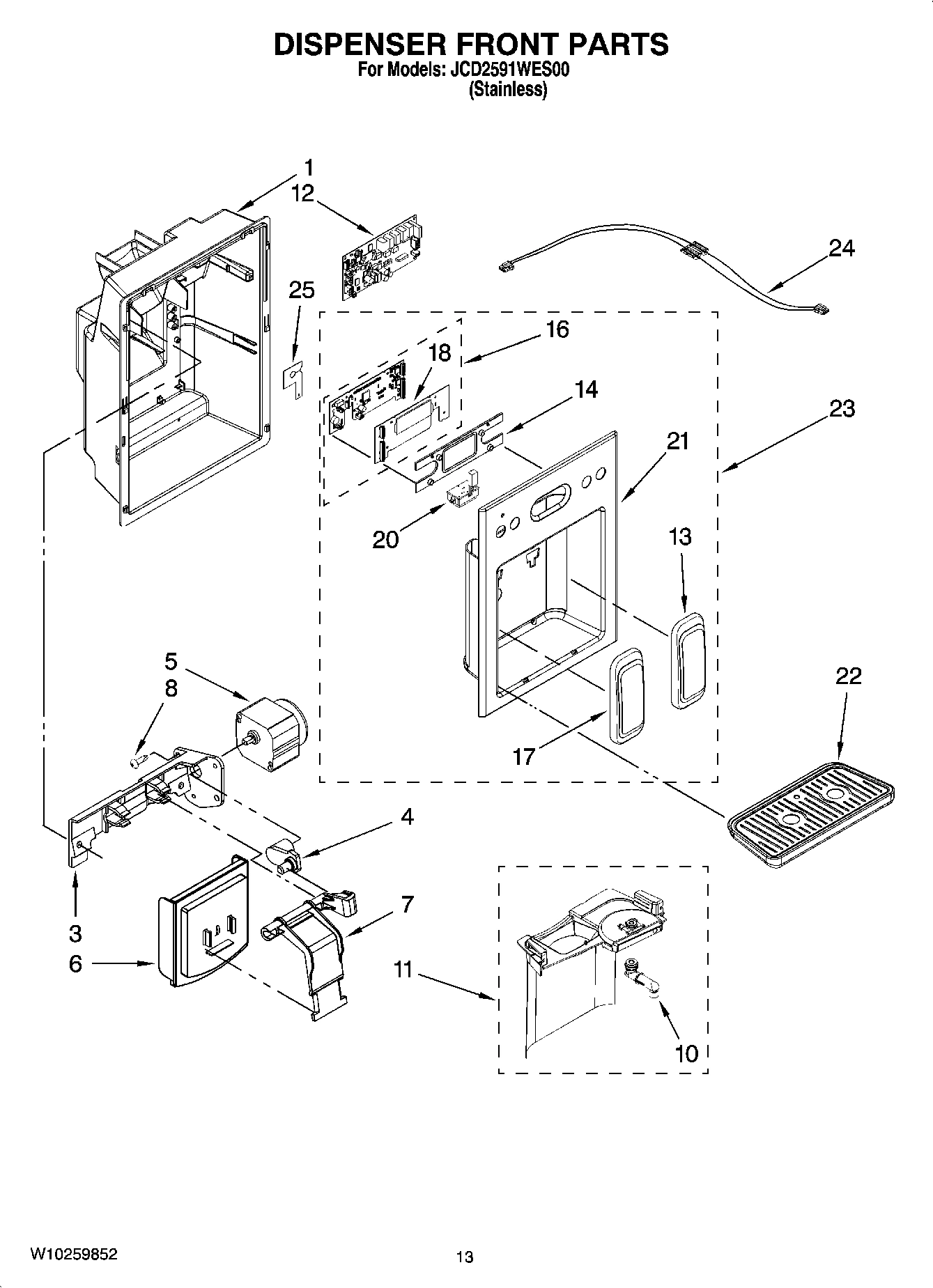 08 - DISPENSER FRONT PARTS