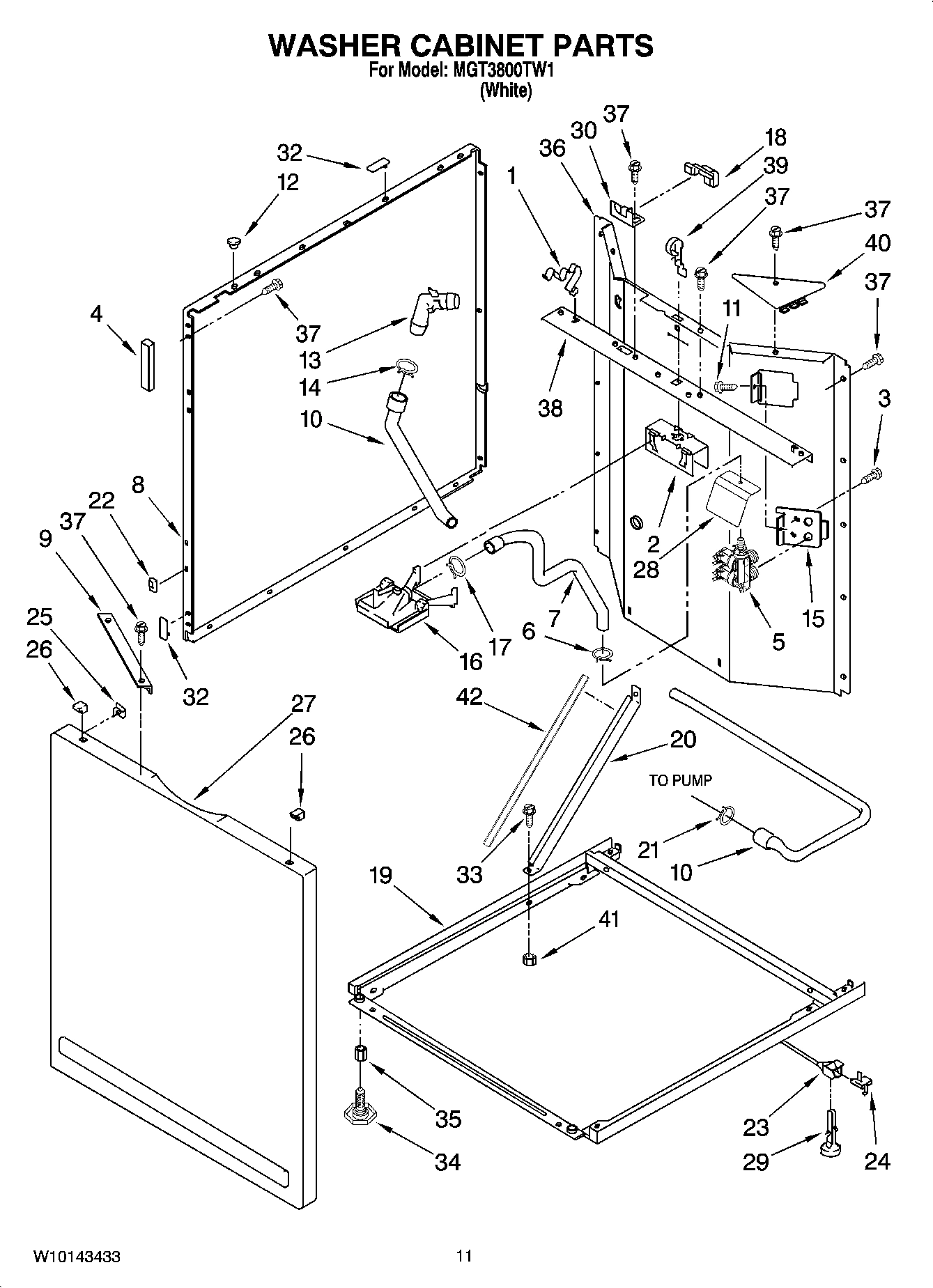 07 - WASHER CABINET PARTS
