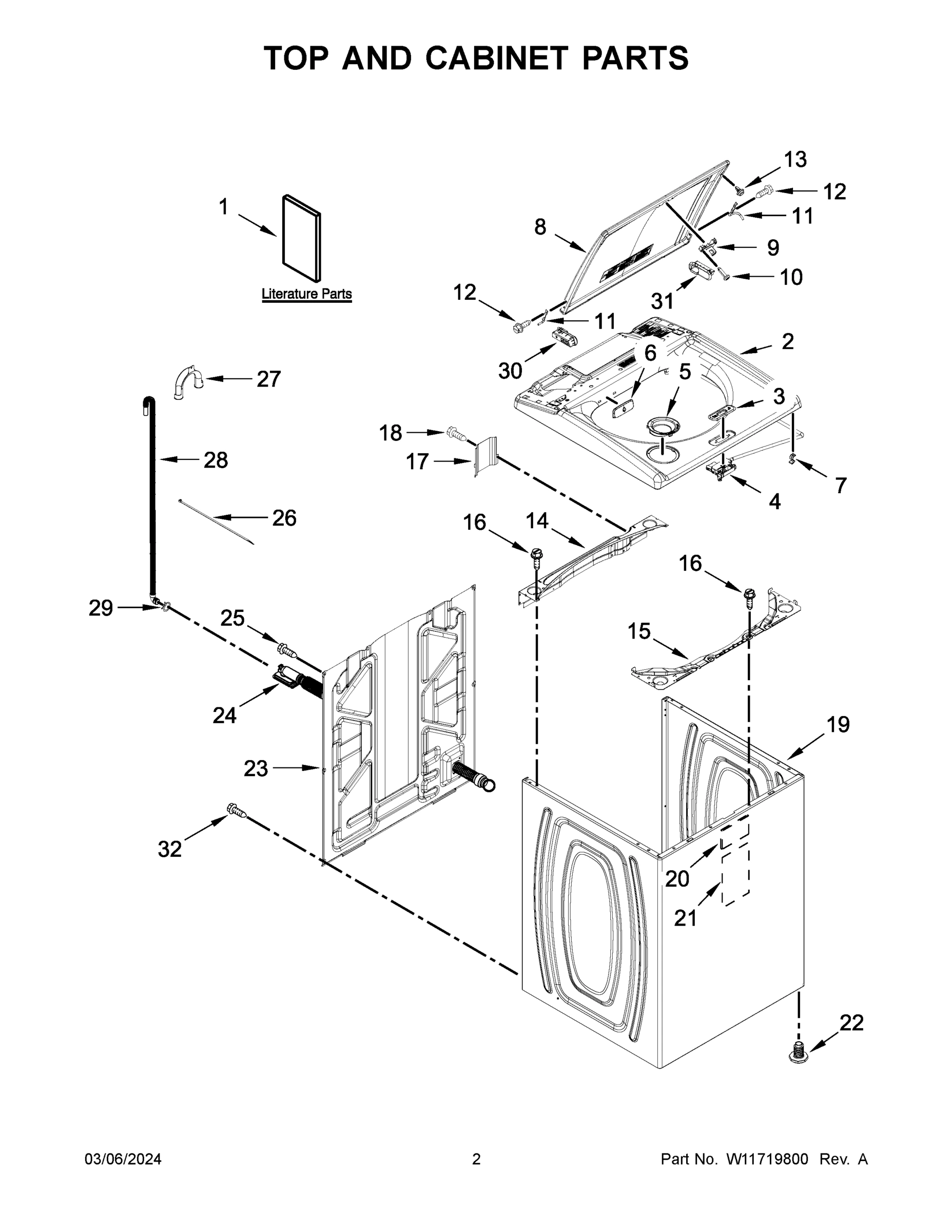02 - TOP AND CABINET PARTS