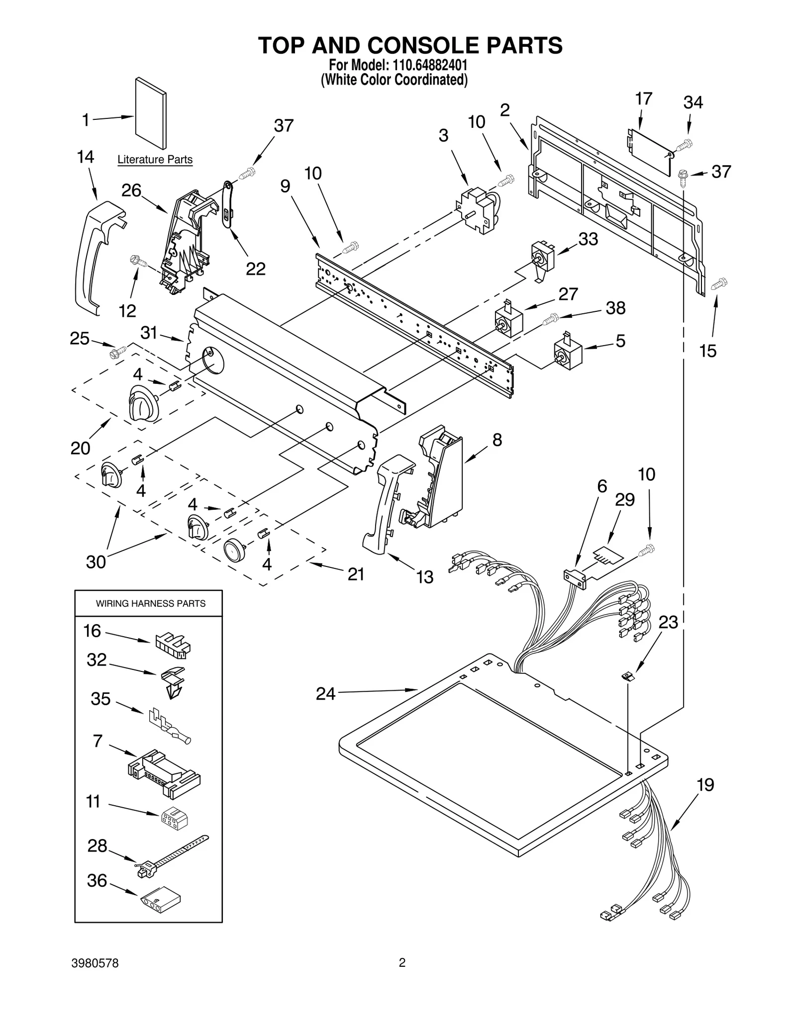 TOP AND CONSOLE PARTS