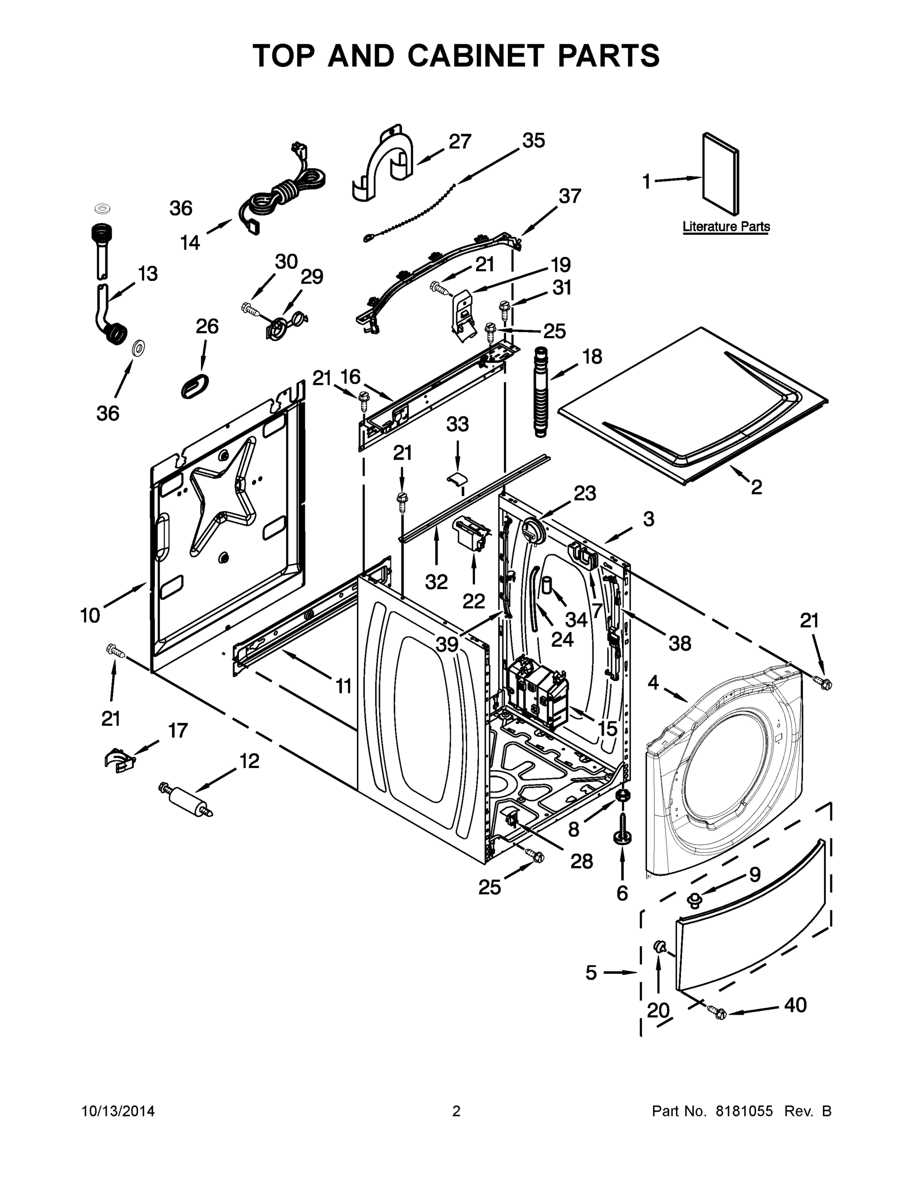 02 - TOP AND CABINET PARTS