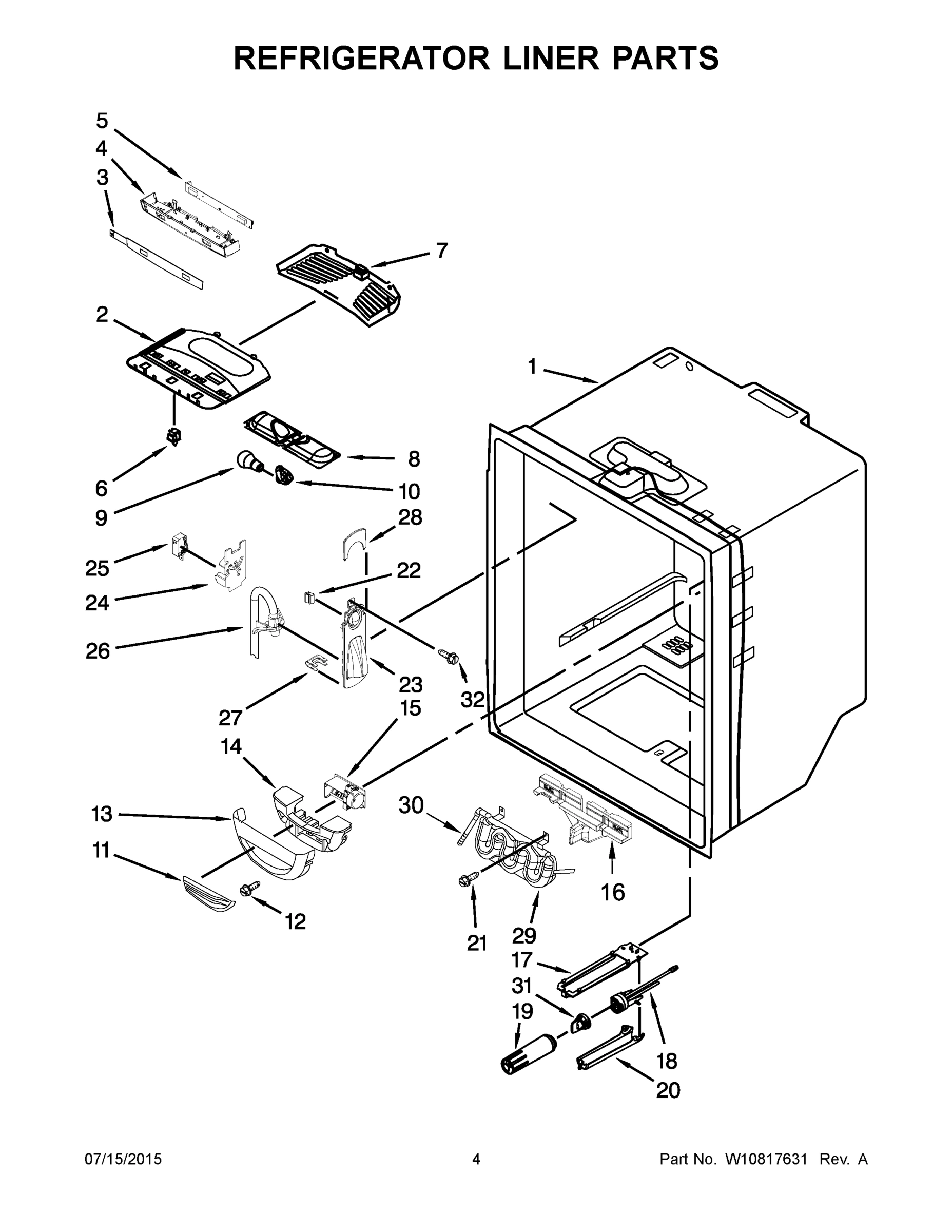 03 - REFRIGERATOR LINER PARTS